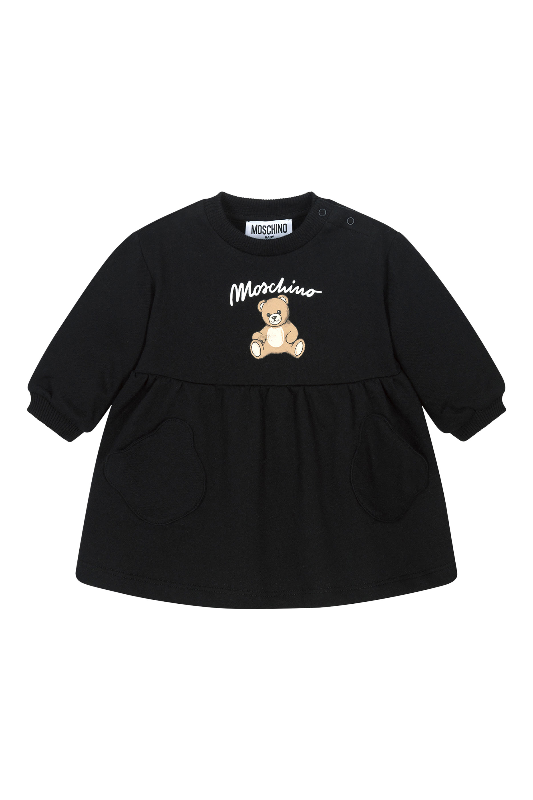 Kids Teddy Bear Cotton Fleece Dress 