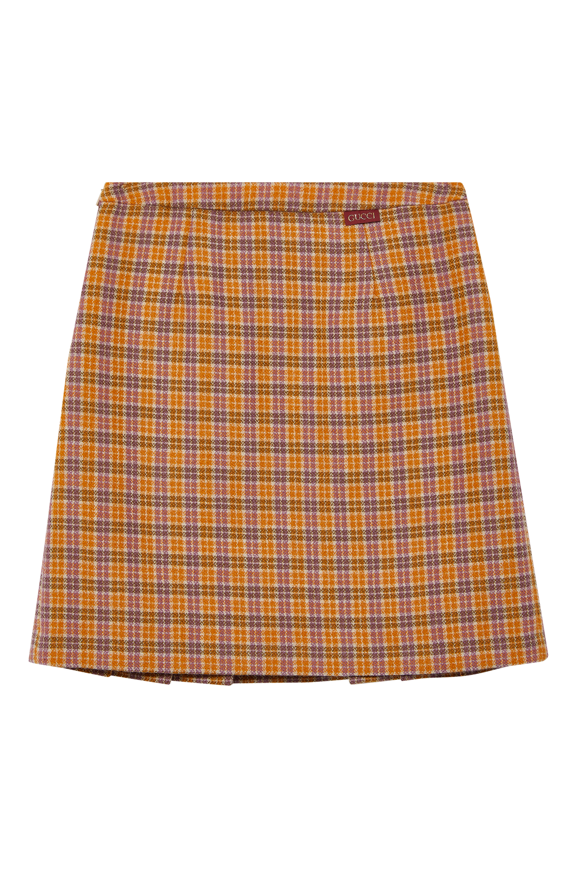 Check Wool Skirt