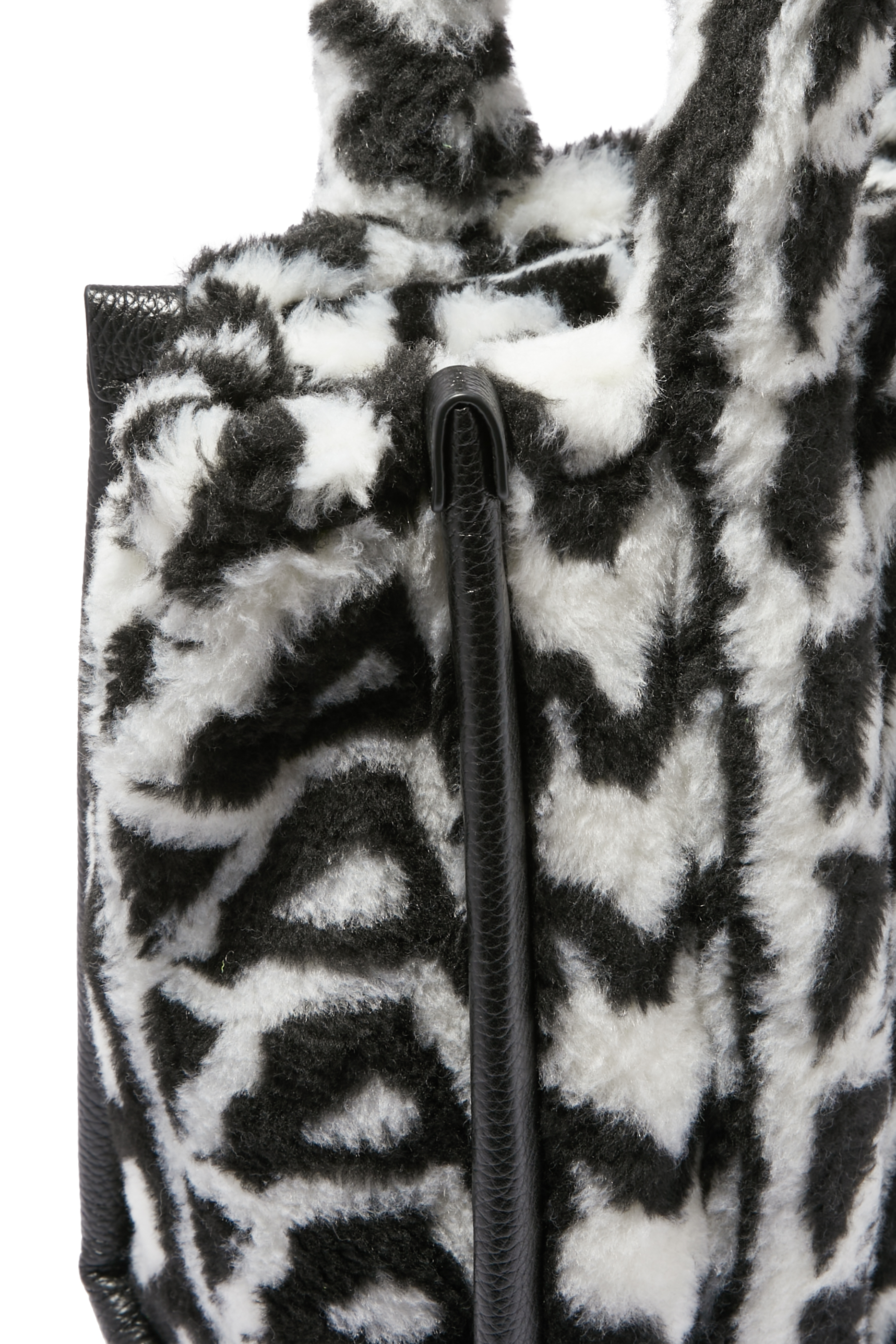 Fleece Crossbody Tote Bag