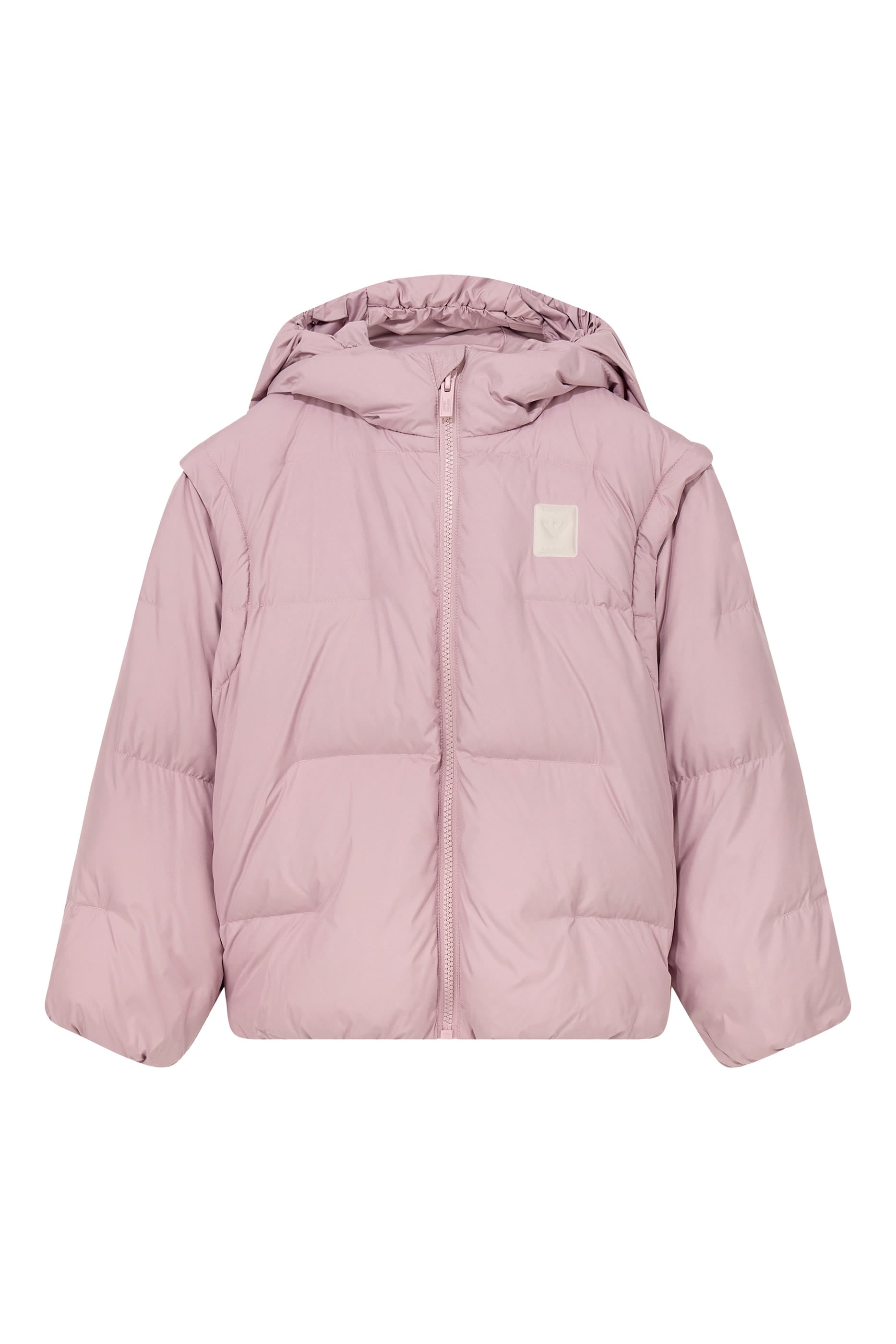 Kids EA Logo Patch Hooded Down Coat