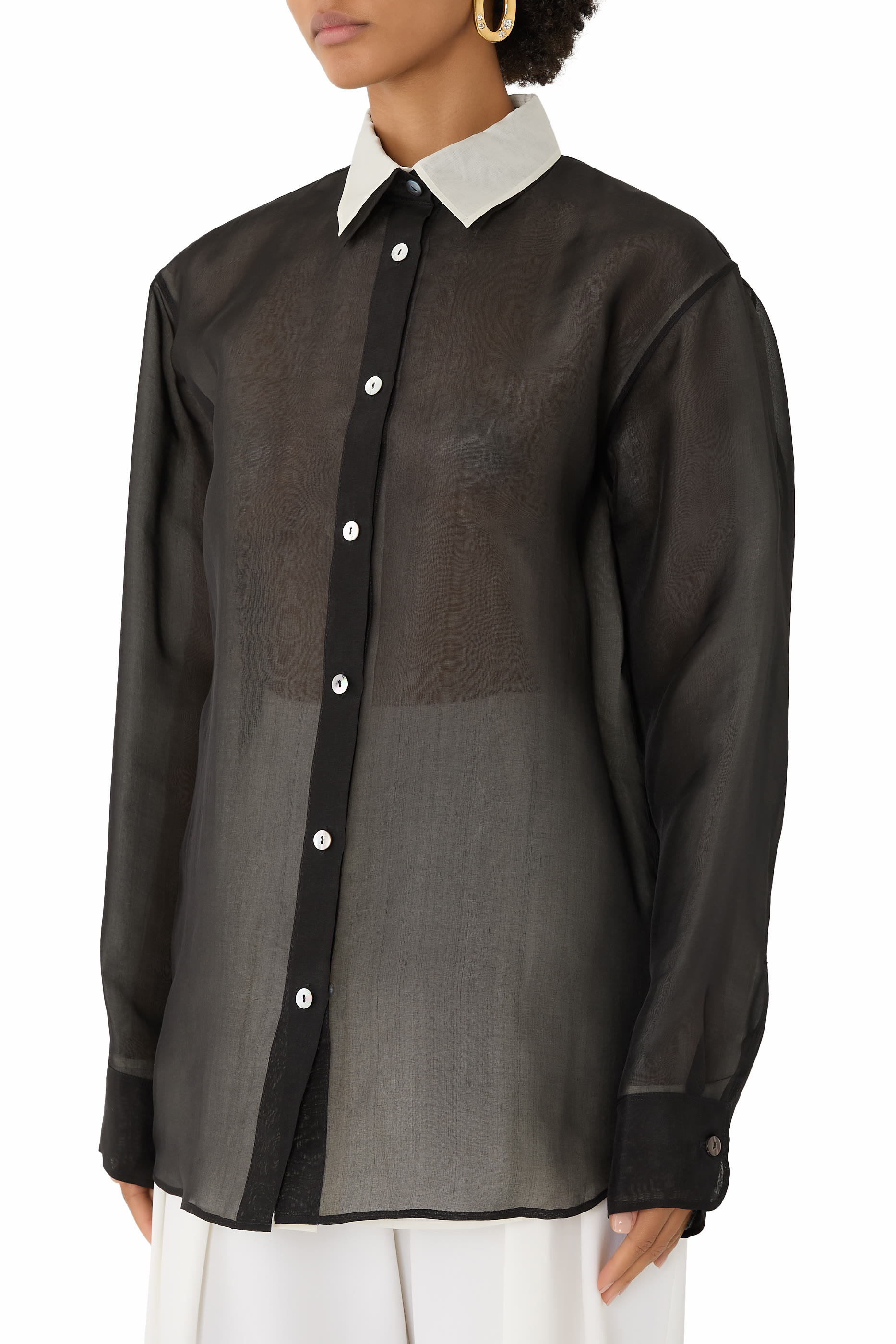 Estelle Double Layer Silk Organza Shirt
