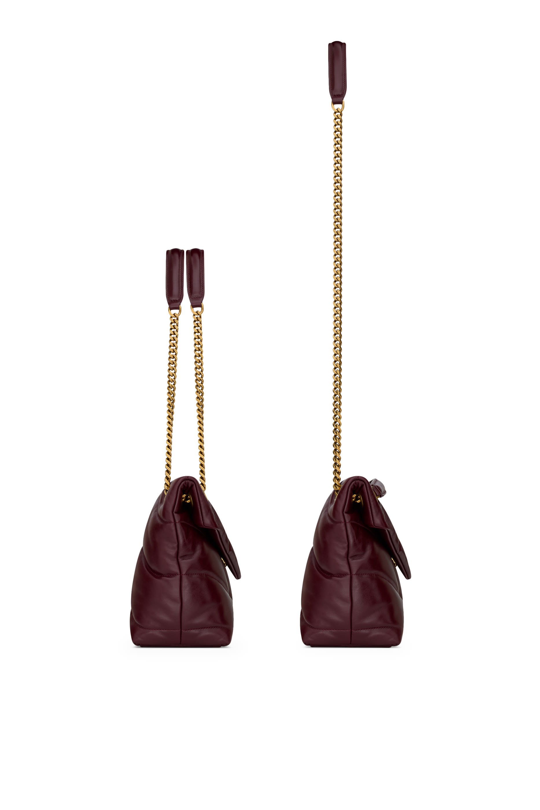 Puffer Small Shoulder Bag in Shiny Leather