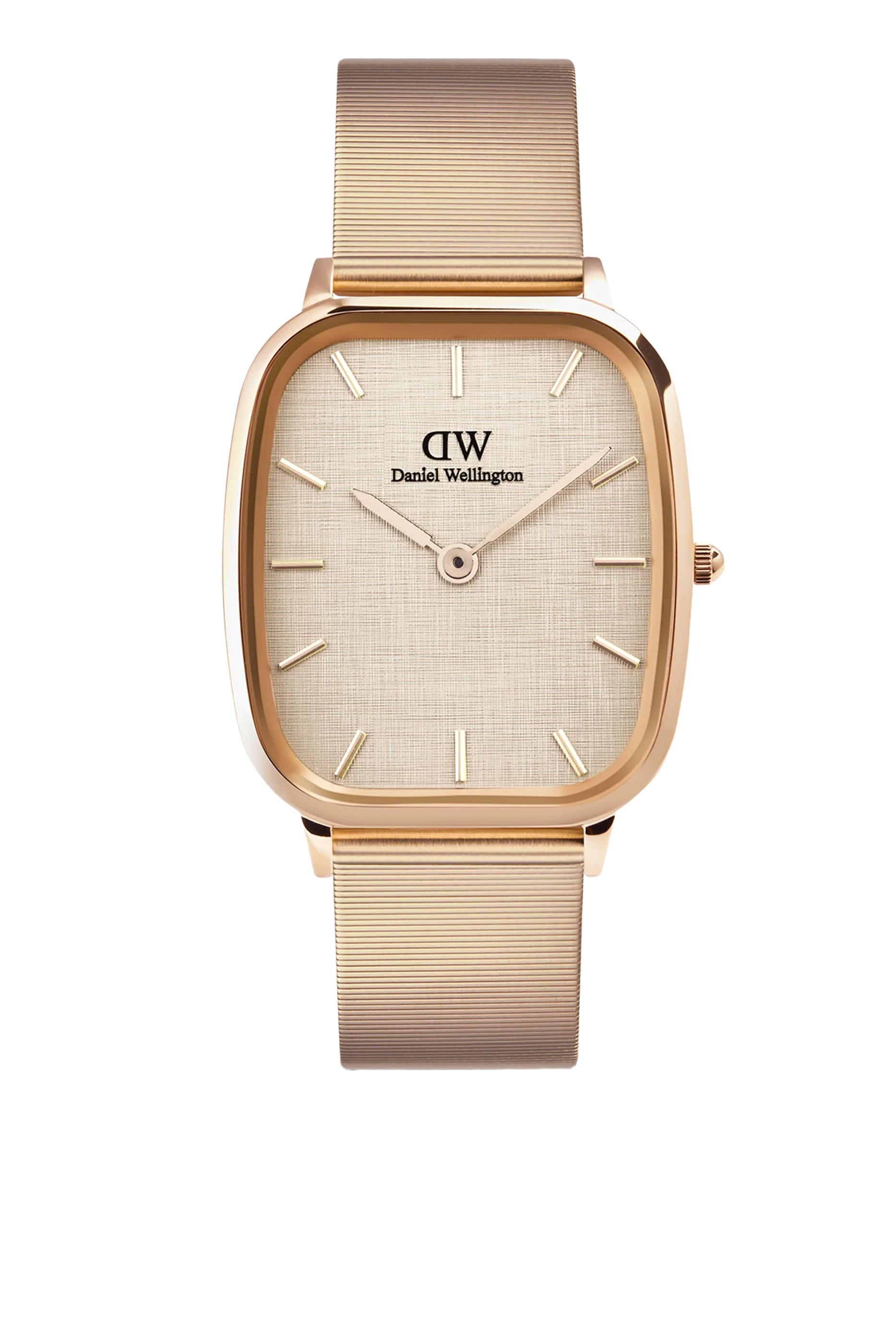 Marlon Wire Linen Watch, Stainless Steel