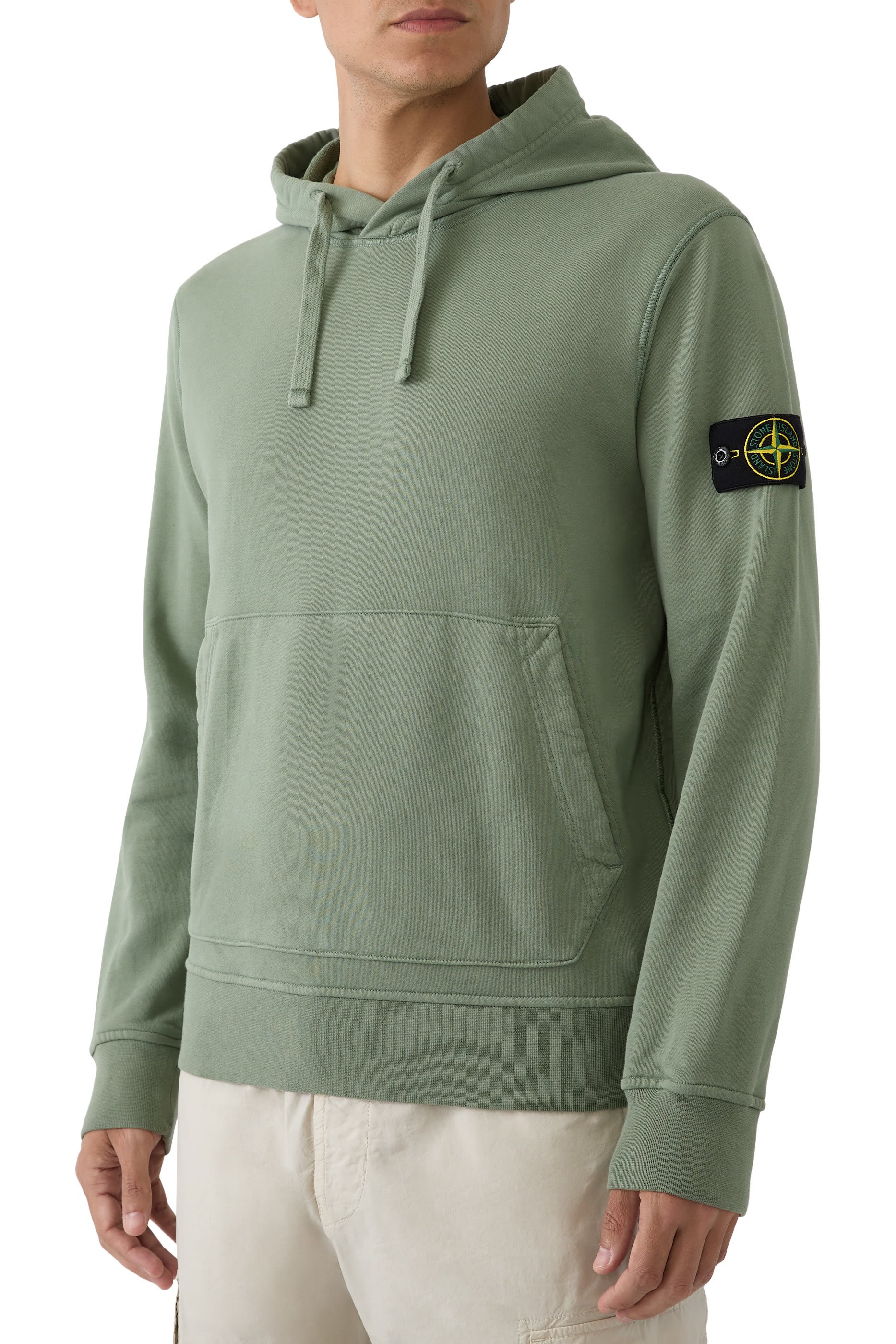 Logo Patch Organic Cotton Fleece Hoodie