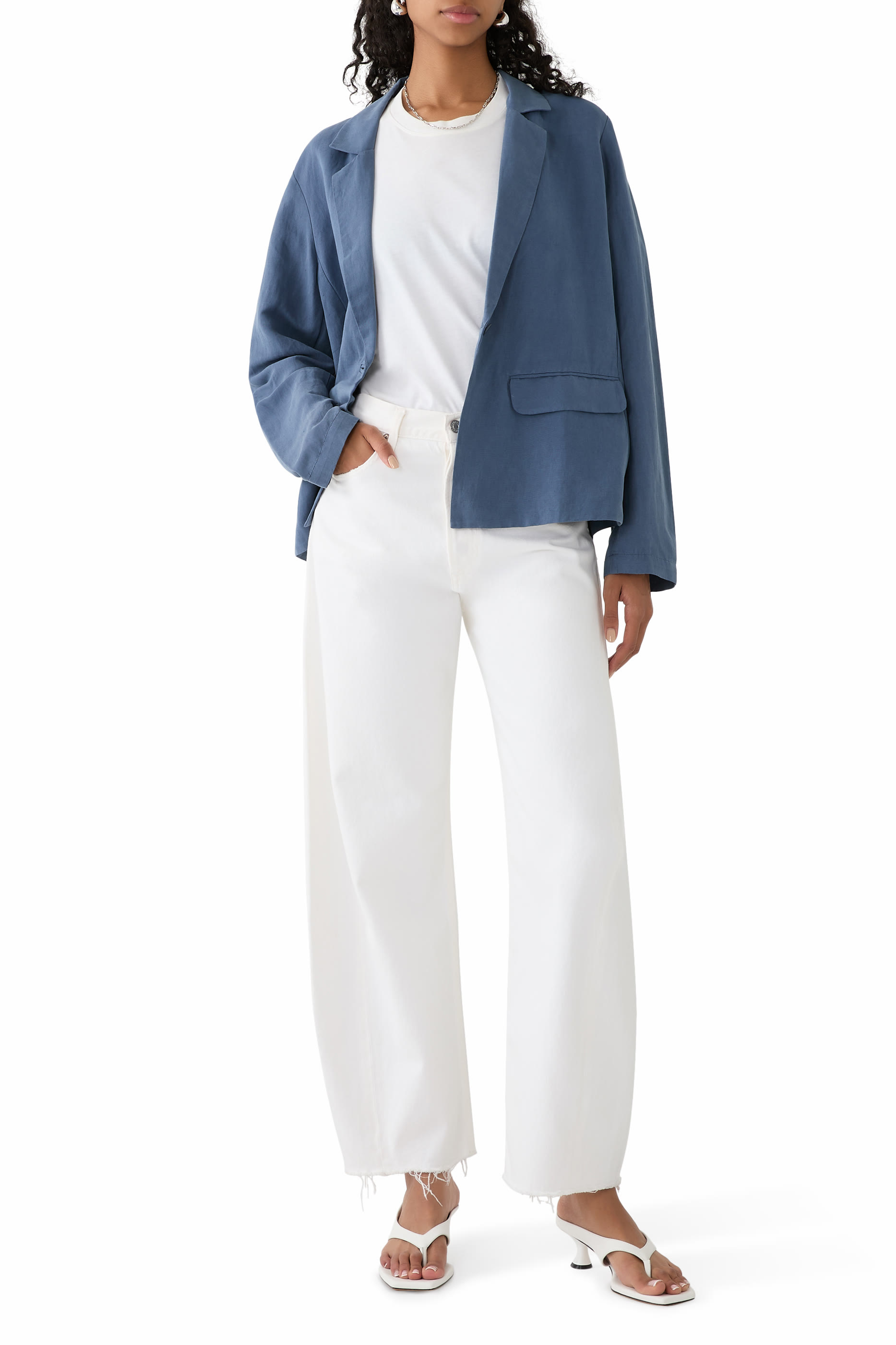 Linen Silk Twill Blazer