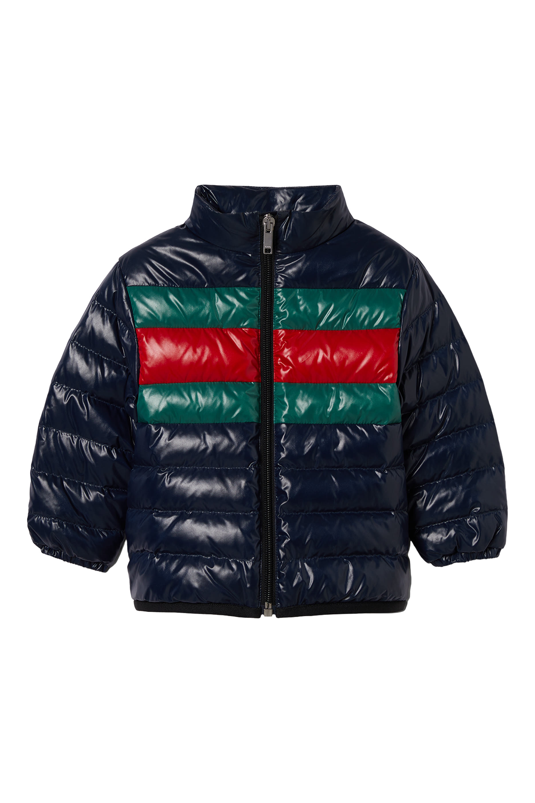Kids Web Stripe Detail Padded Jacket
