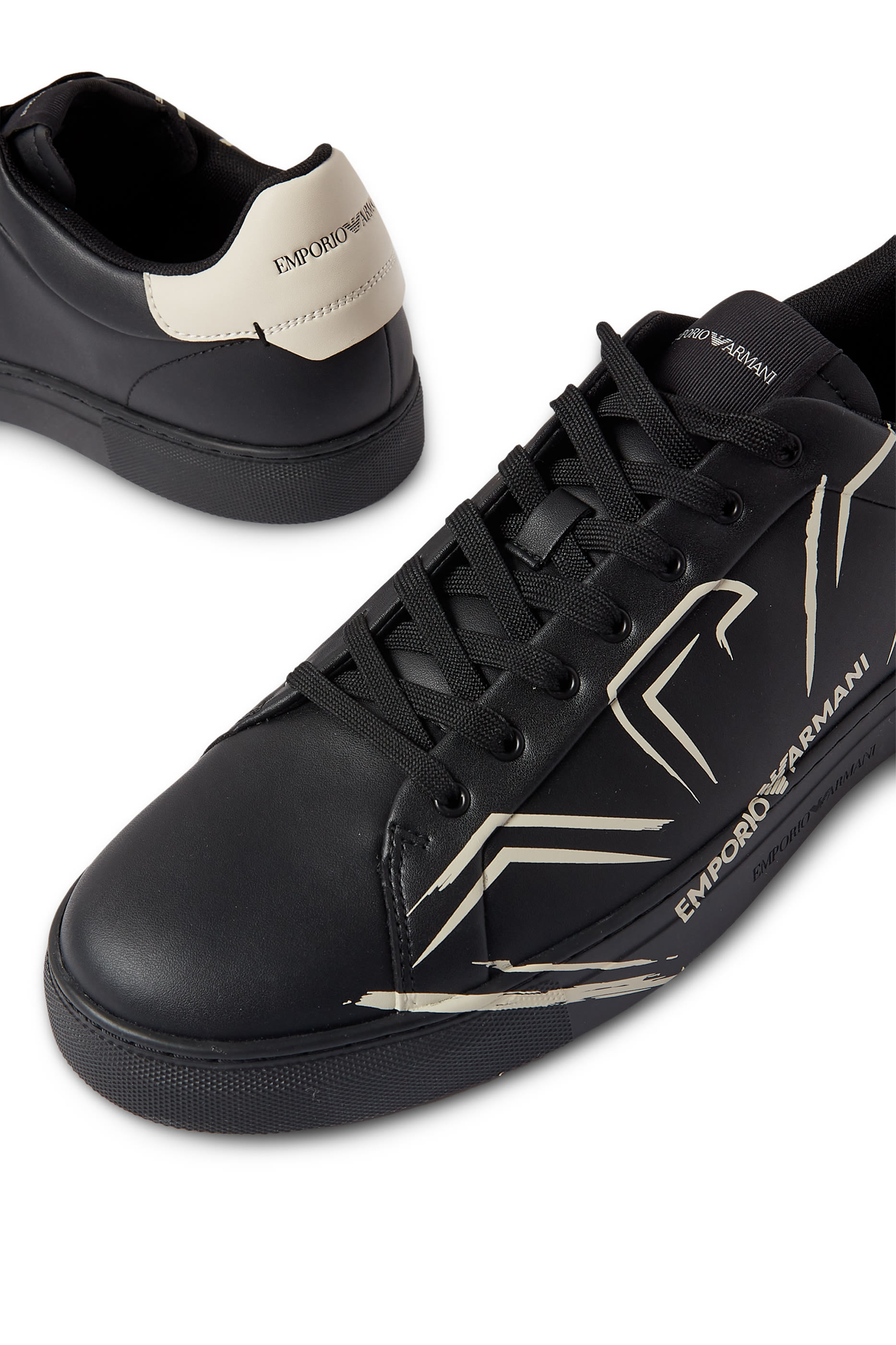 Sneakers with Oversized Embossed Eagle