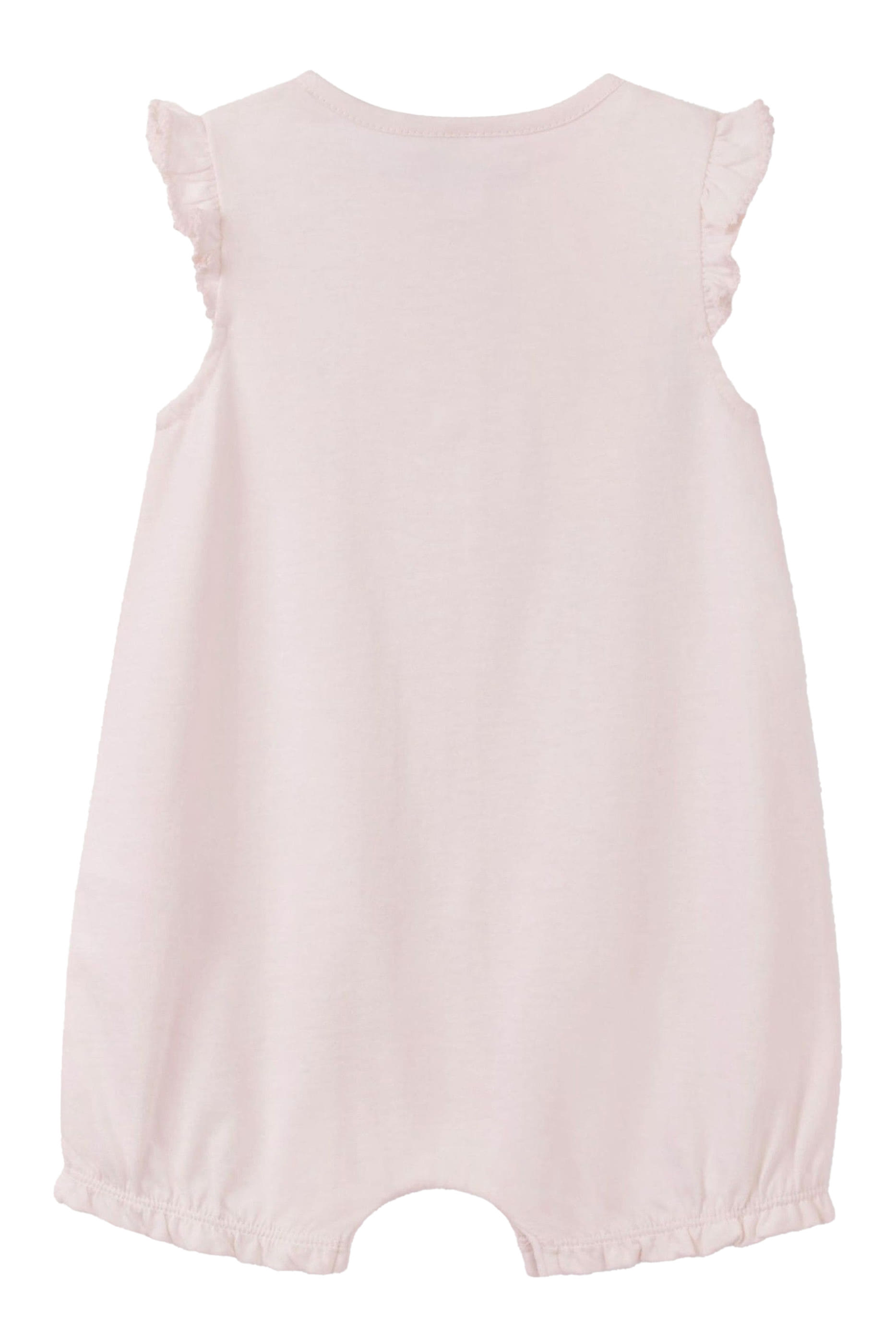 Kids Organic Cotton Sea Animal Embroidered Playsuit