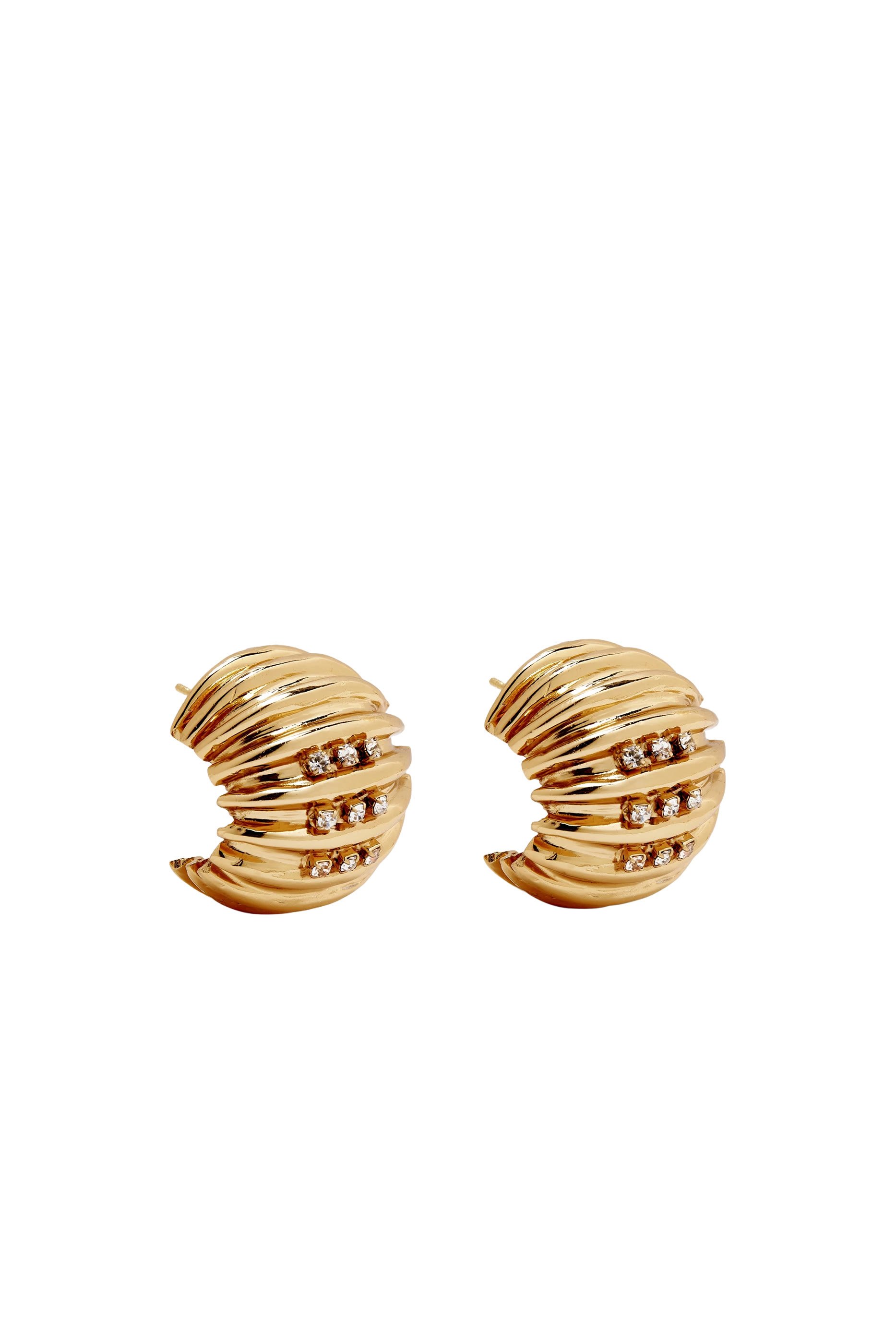  Anne Strass Earrings,  Gold-Plated