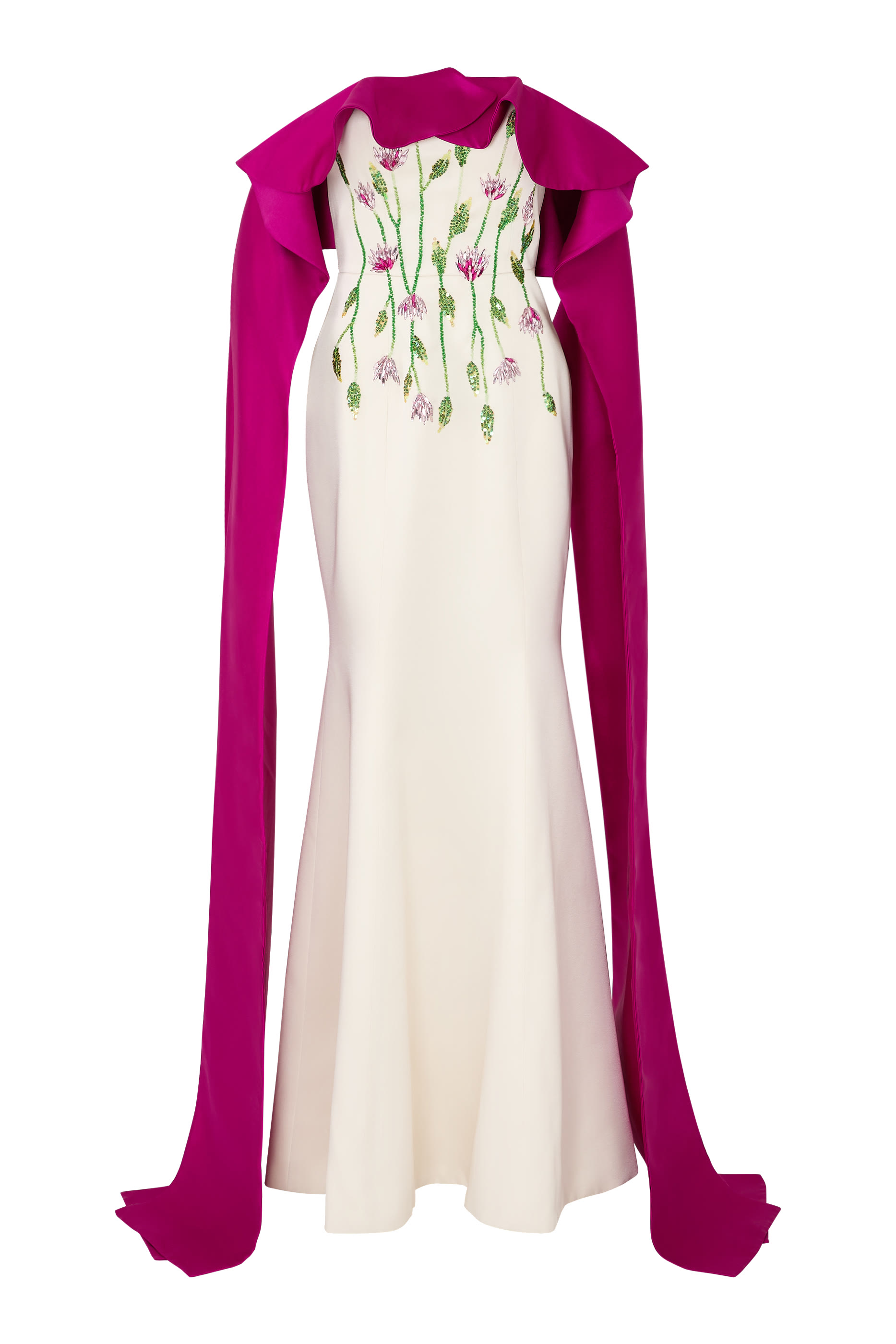 Off-Shoulder Ruffle Gown 