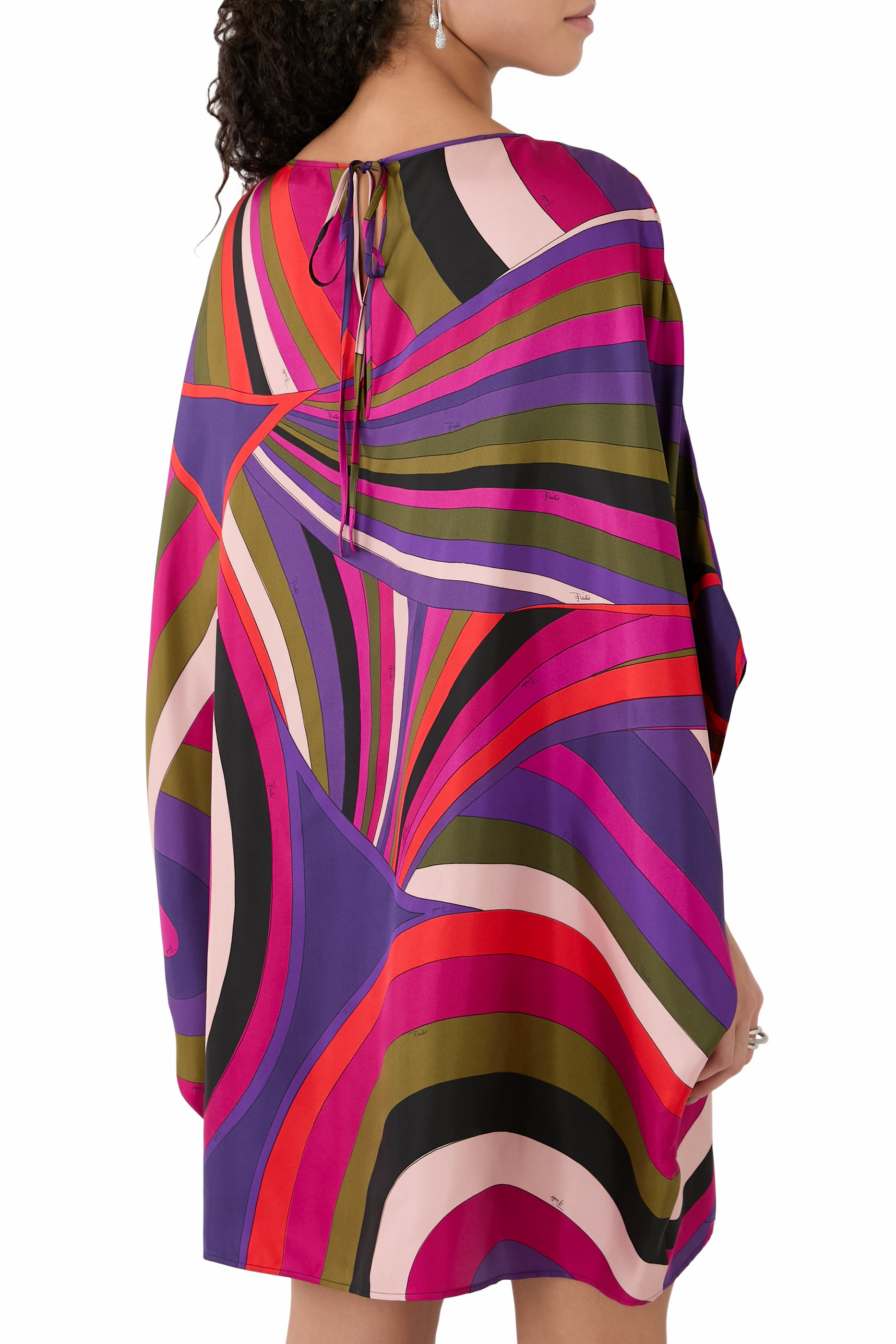 Iride Print Short Kaftan