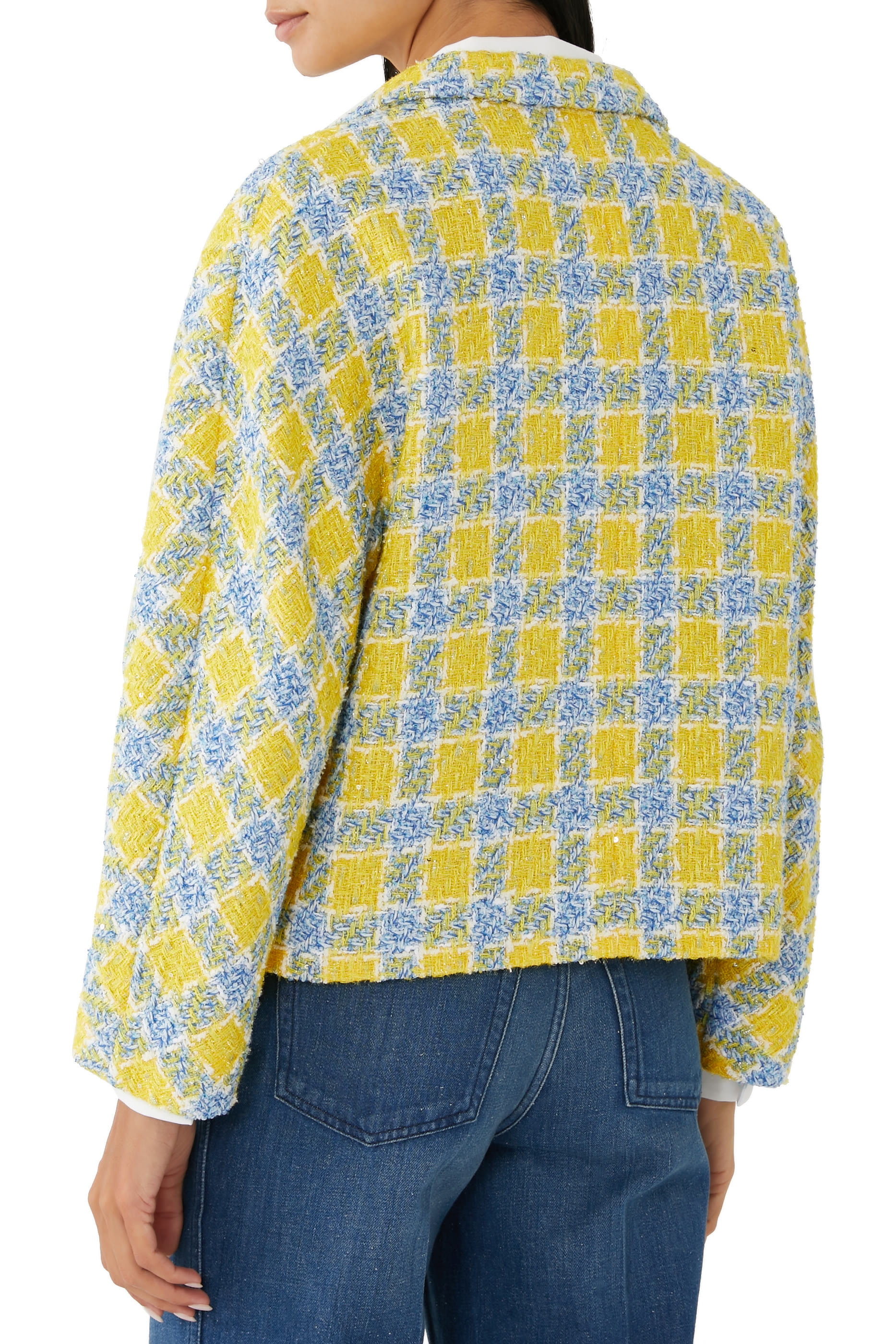 Check Lam&eacute; Tweed Jacket