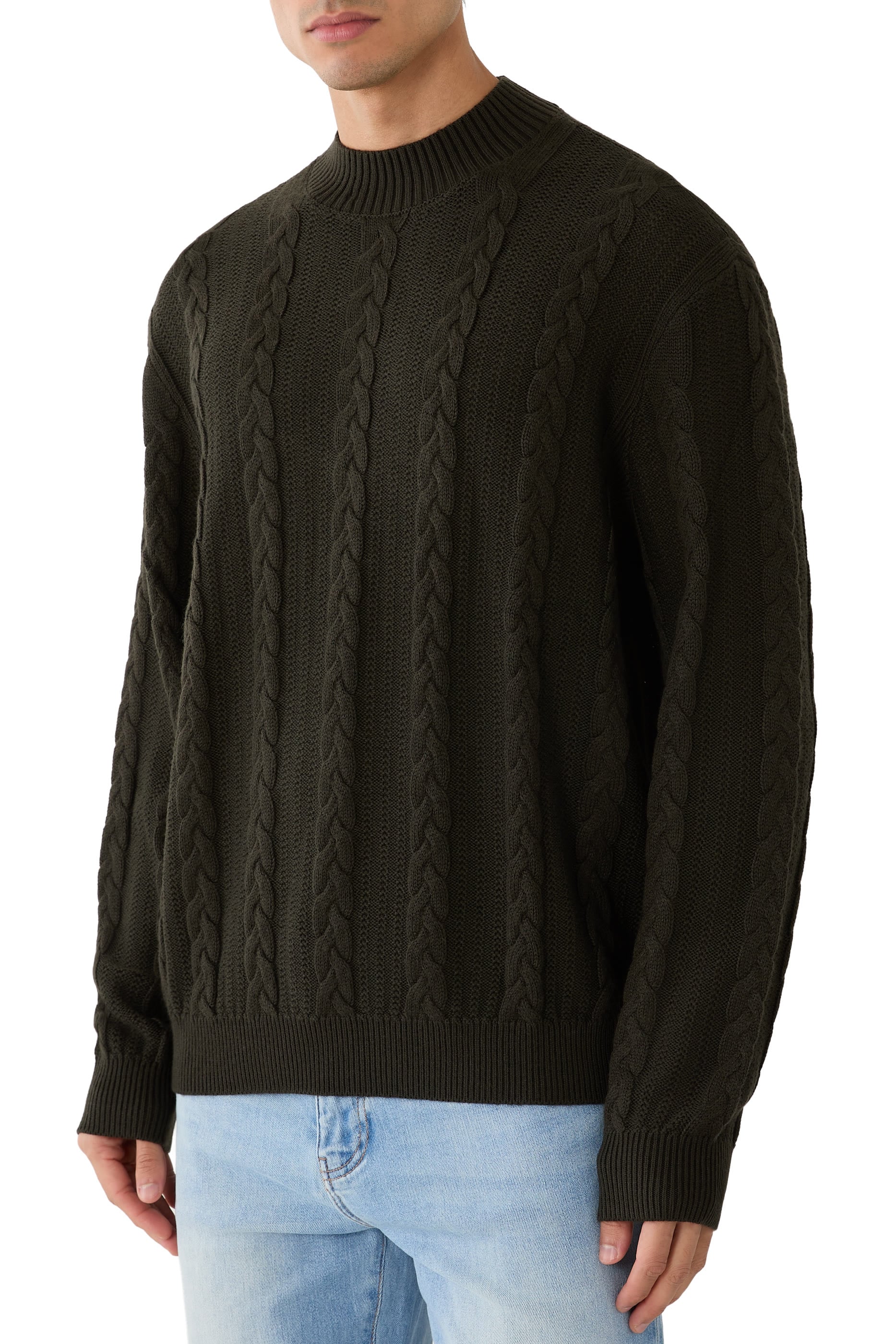 Cable-Knit Long Sleeves Pullover