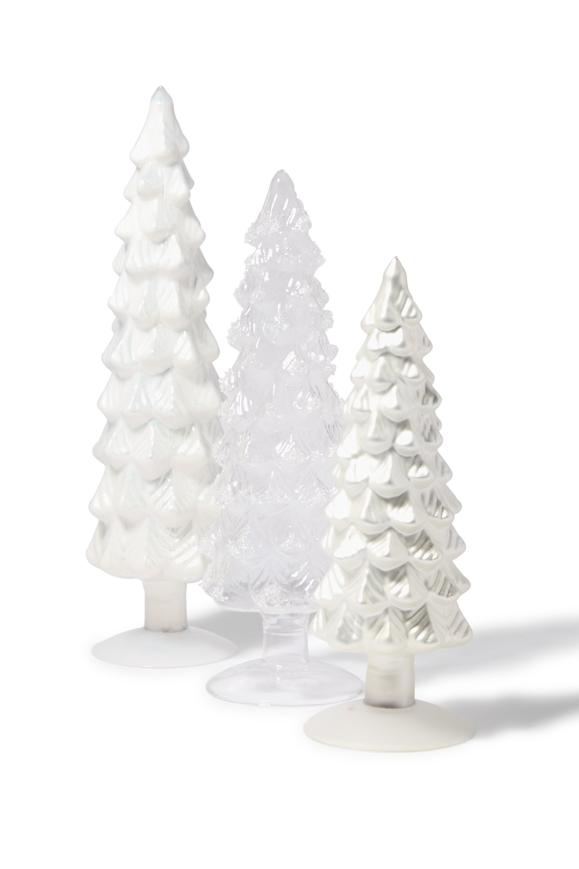 Glass Xmas Tree Set of 3