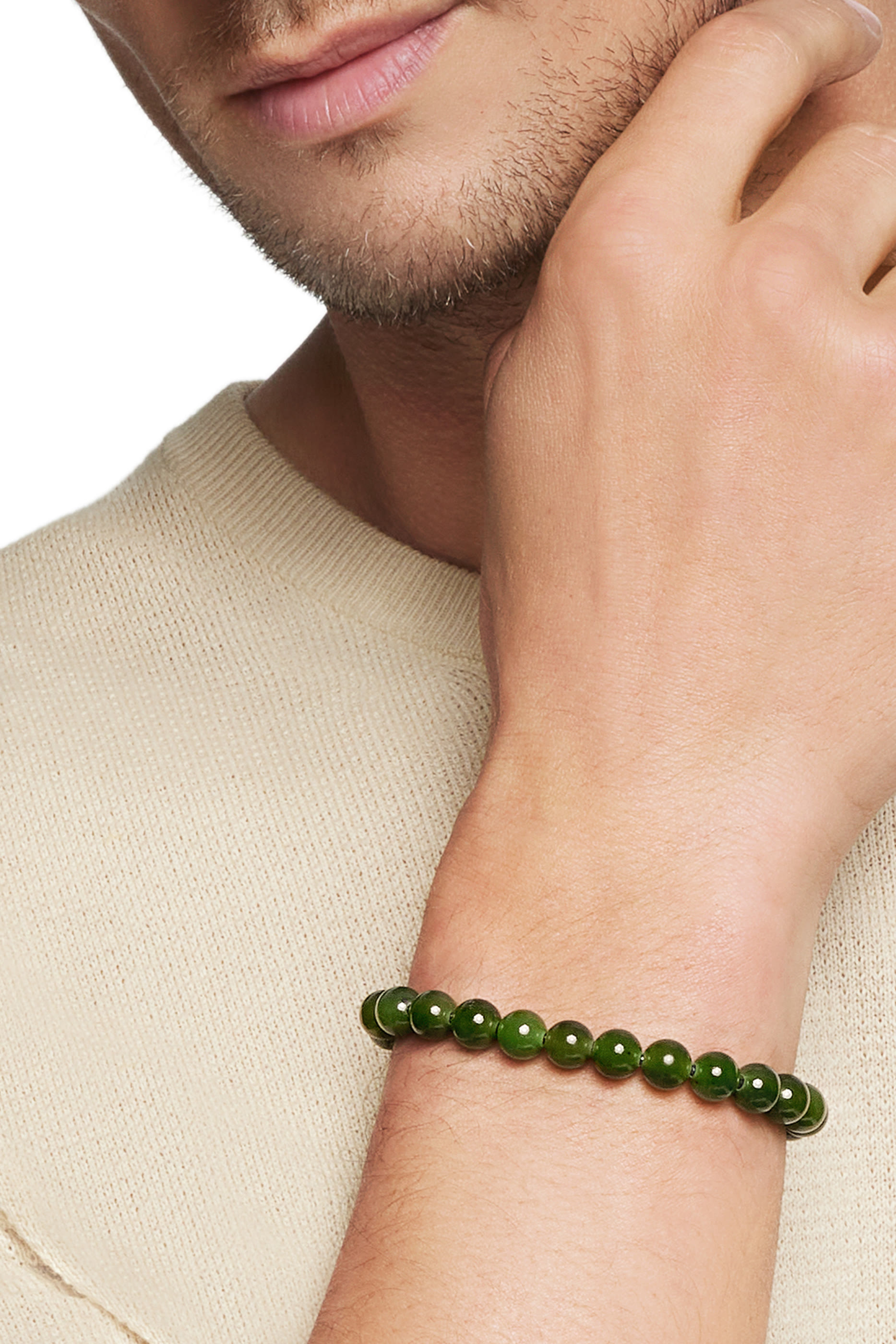 Spiritual Beads Bracelet, Sterling Silver & Beads