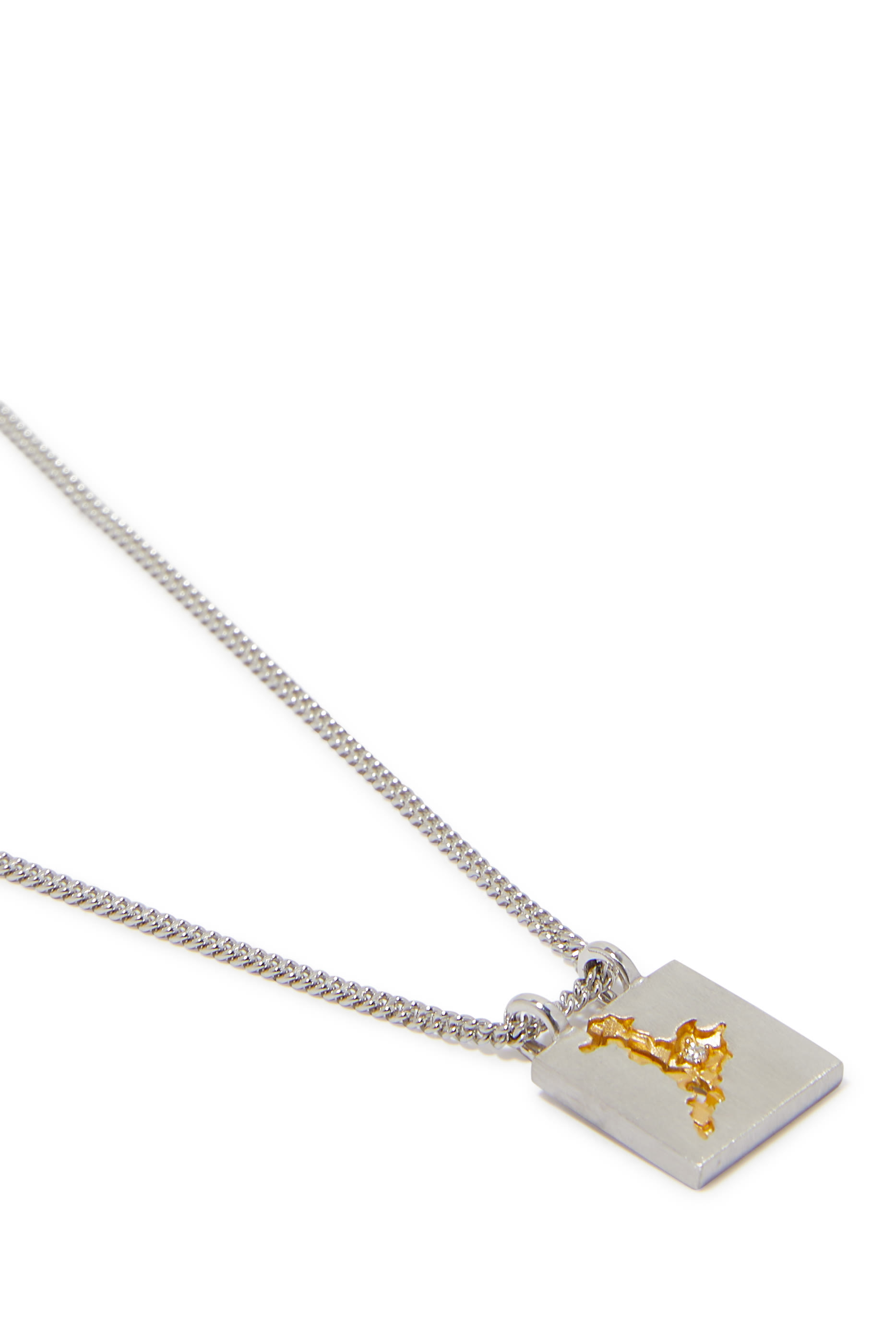 Mined Pendant, Sterling Silver