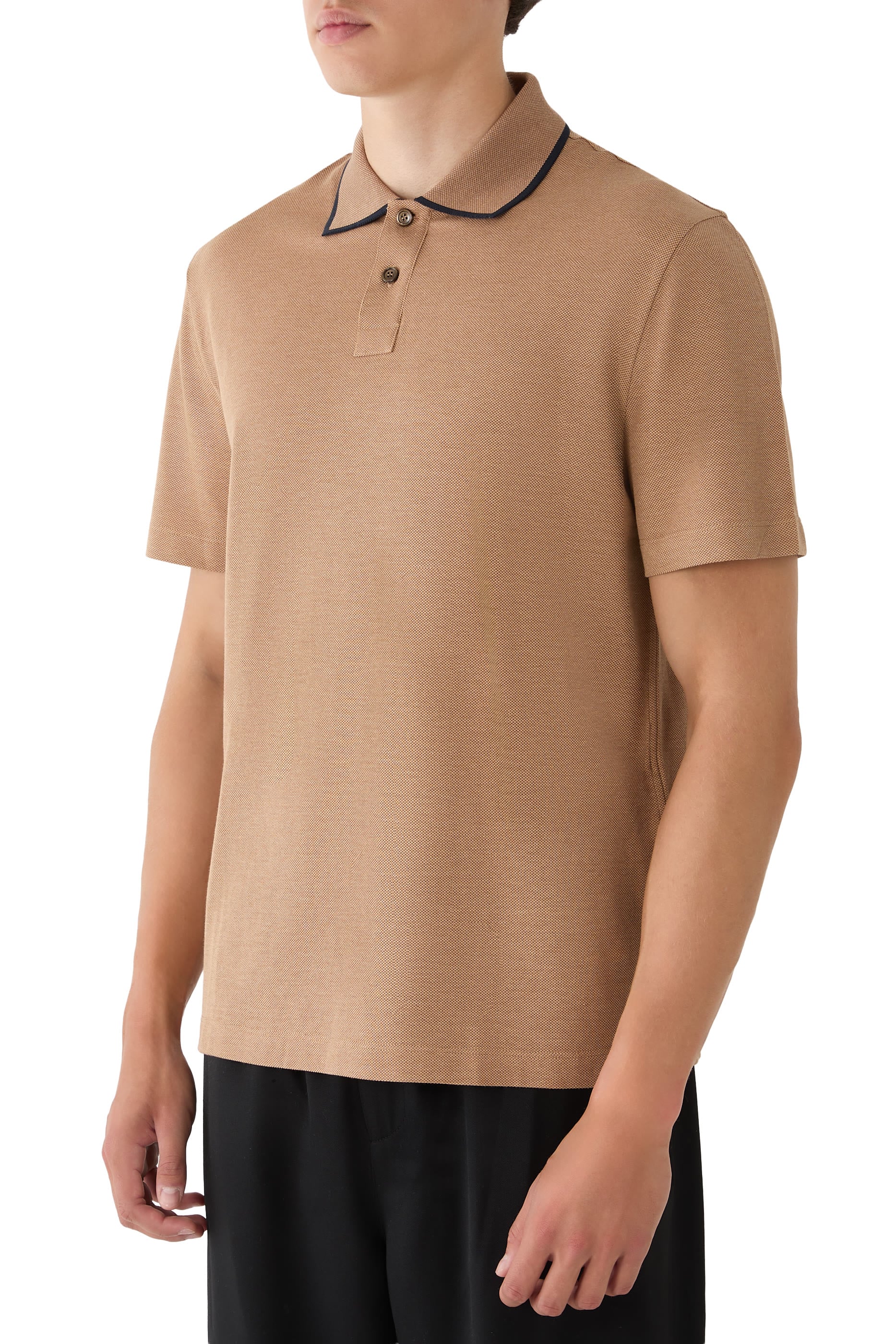 Knit Neck Polo Shirt