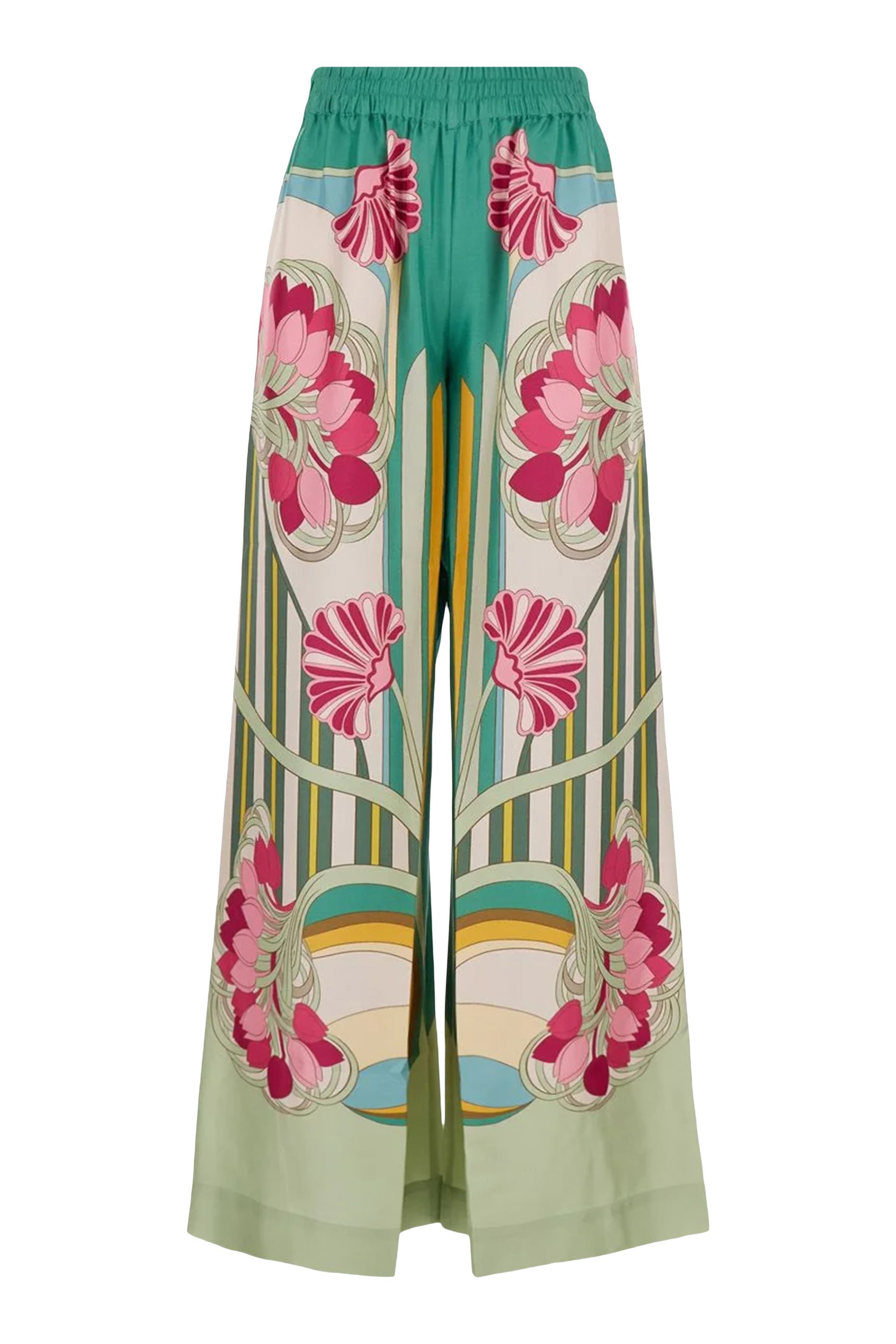 Floral Striped Trousers