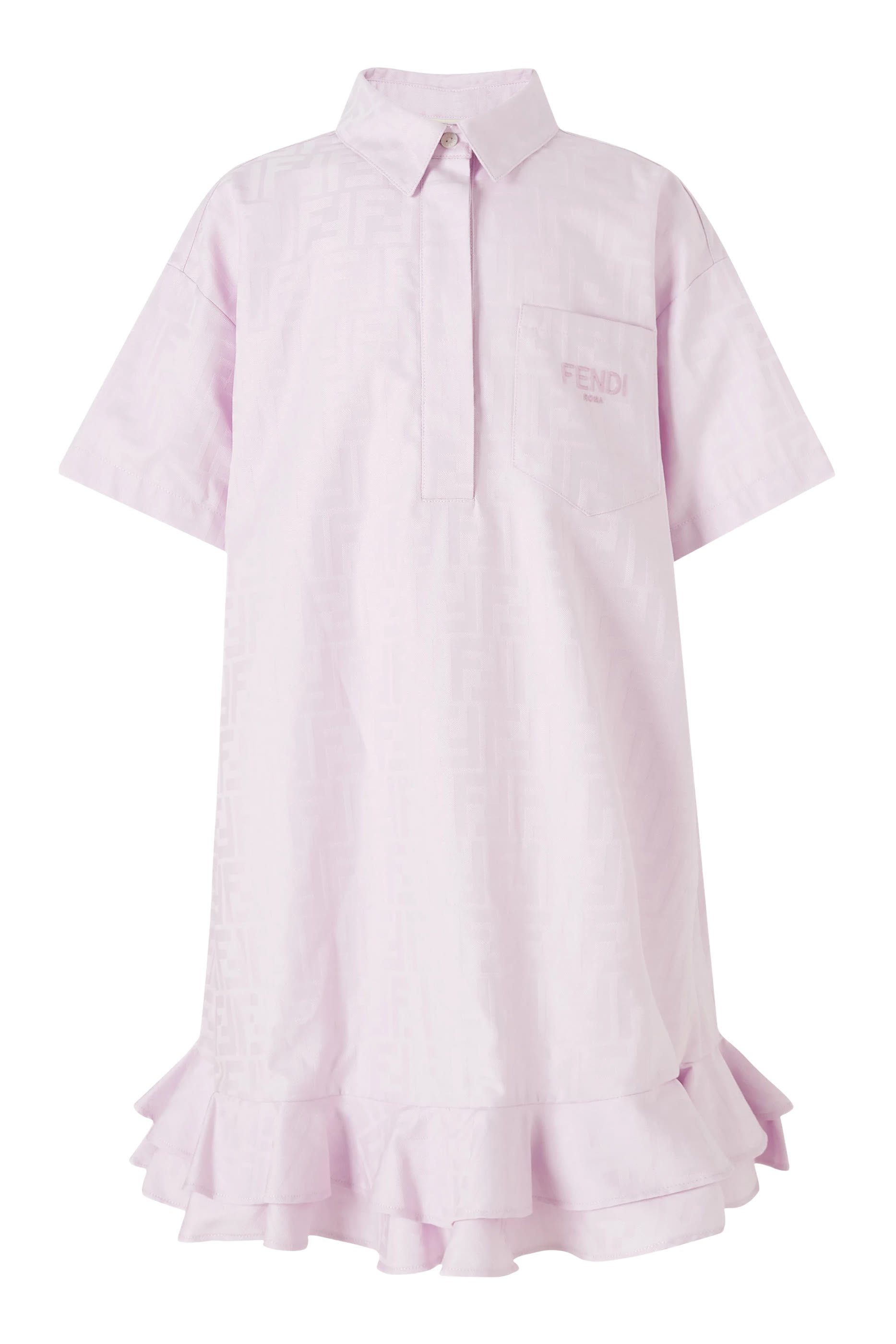 Kids Ruffled Logo Dress