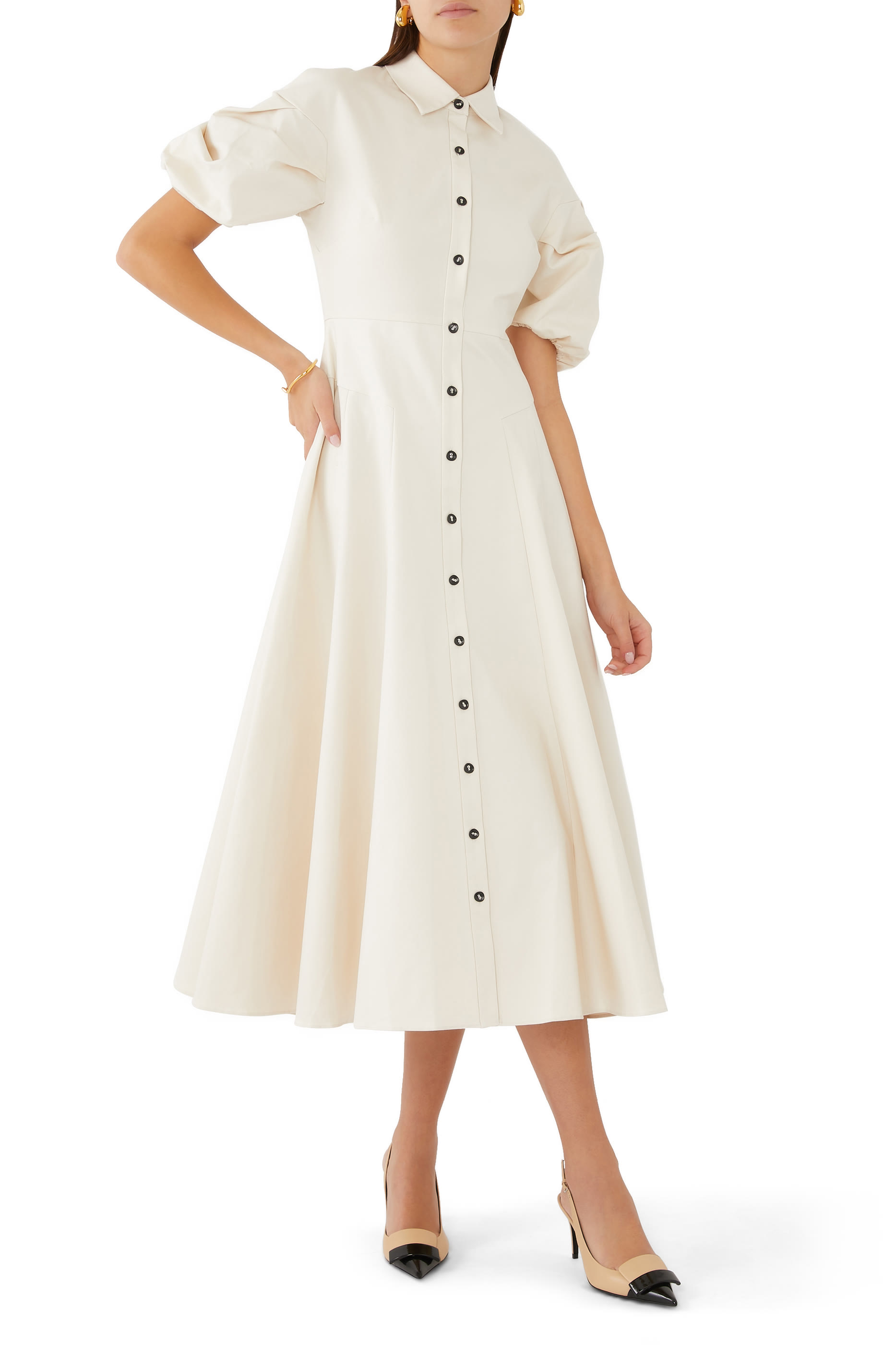 SR1 75 Leather Slingback Pumps