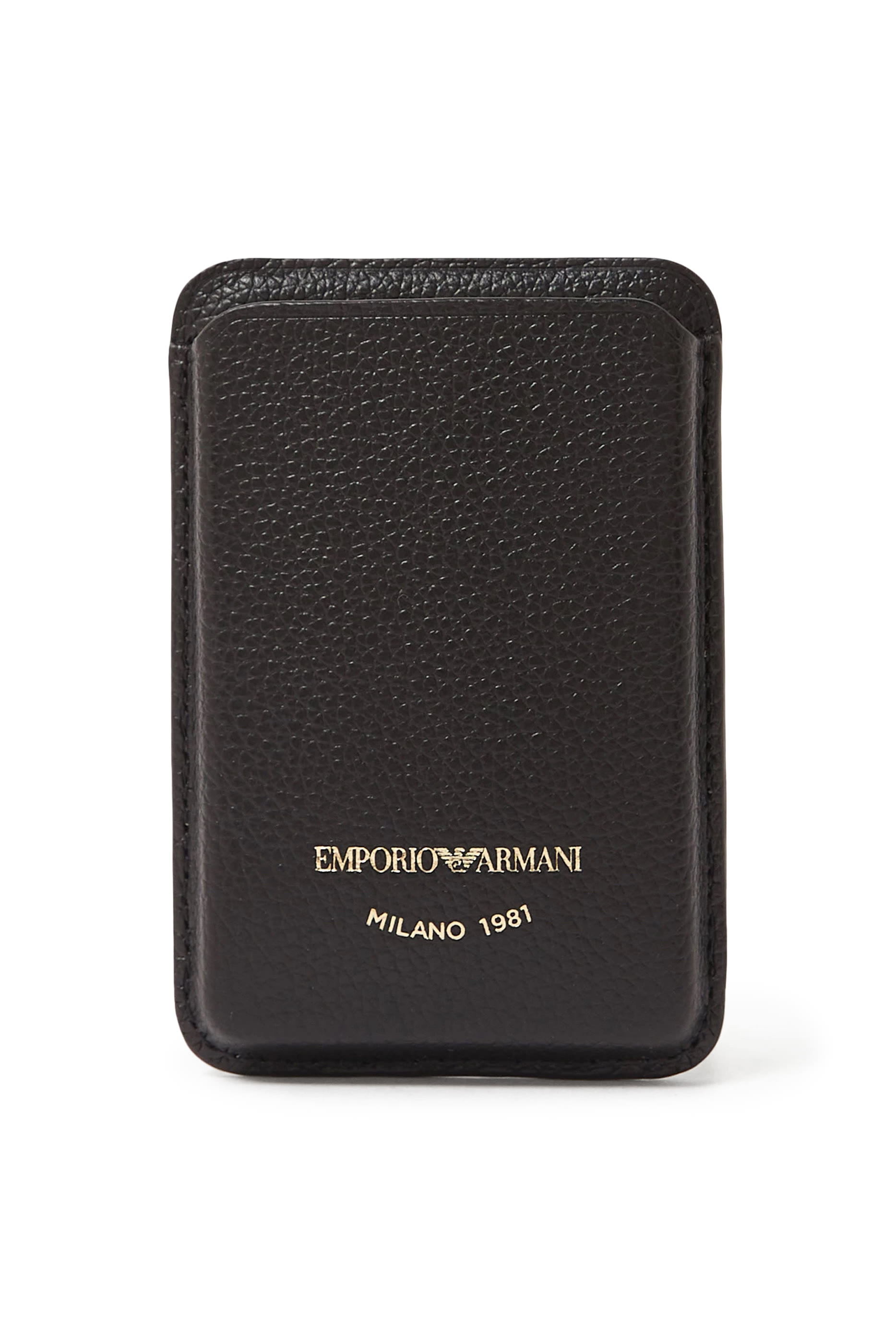 Grained Leather Phone & Card Holder