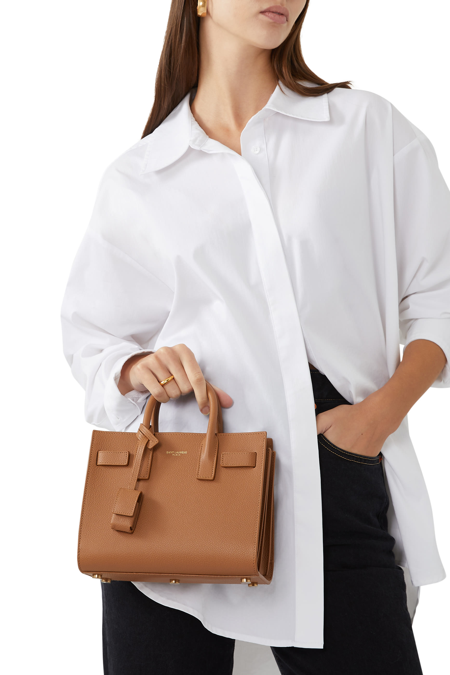 Sac De Jour Nano Smooth Leather Tote Bag