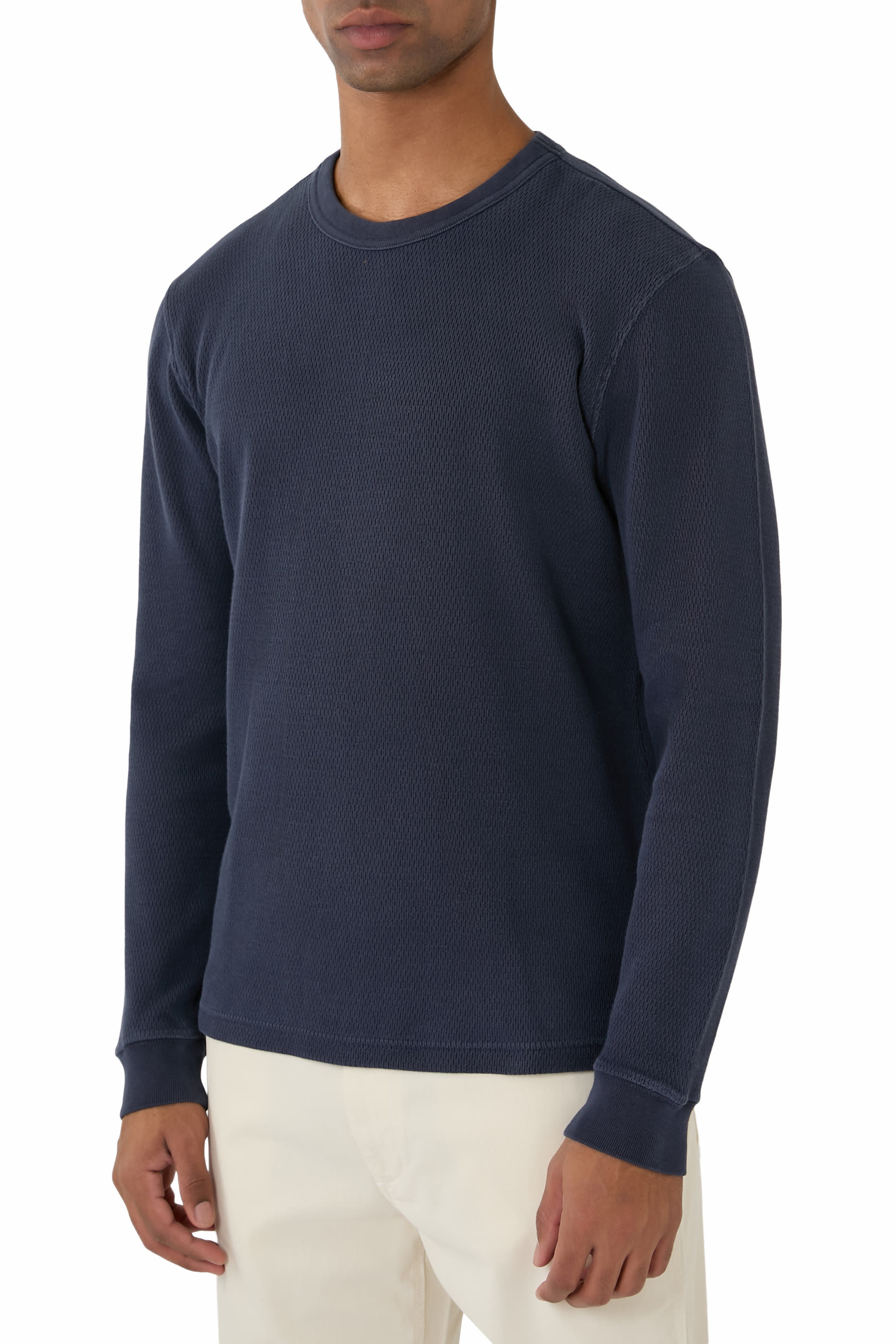 Waffle Crewneck Sweater