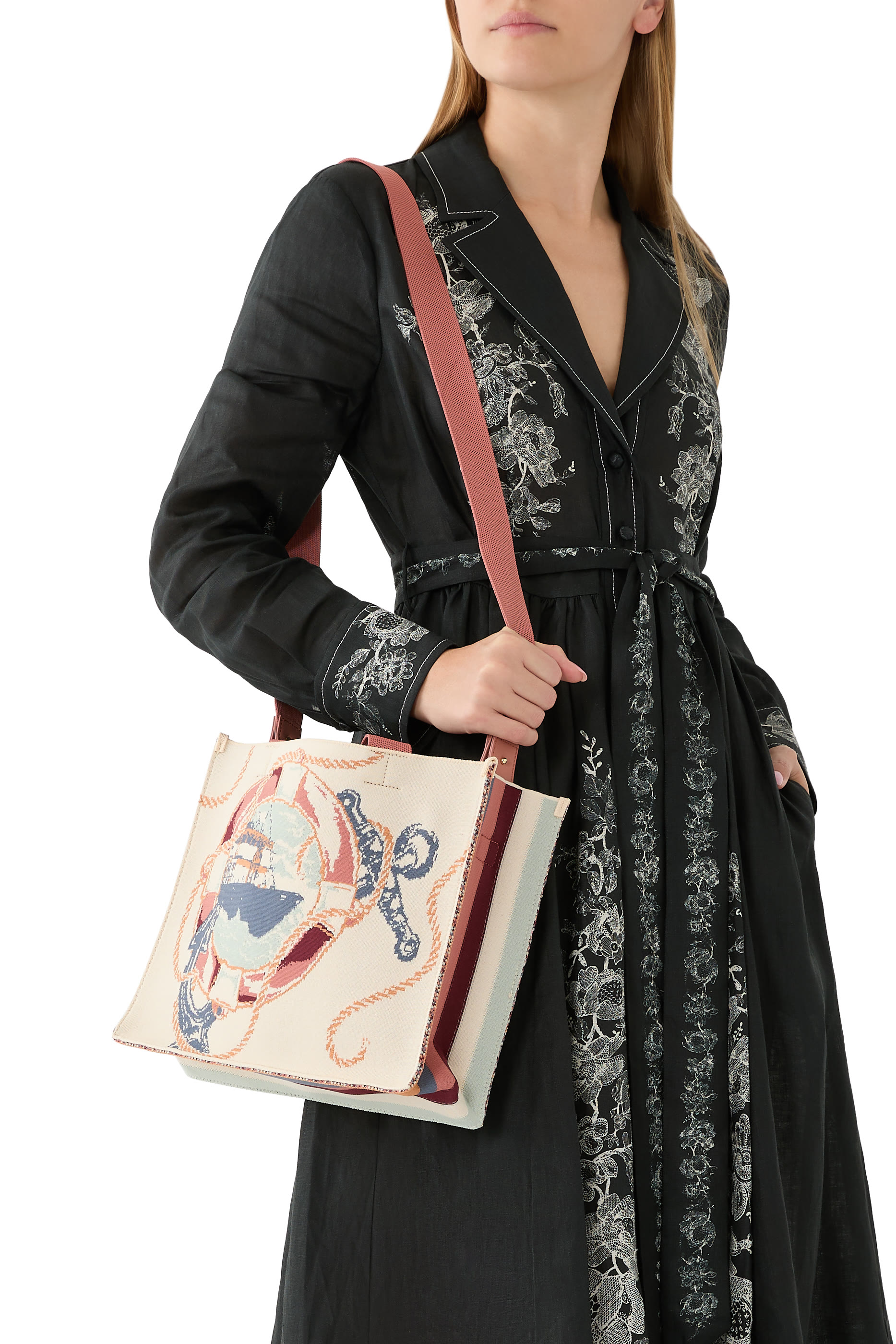 Medium Jacquard Tote Bag