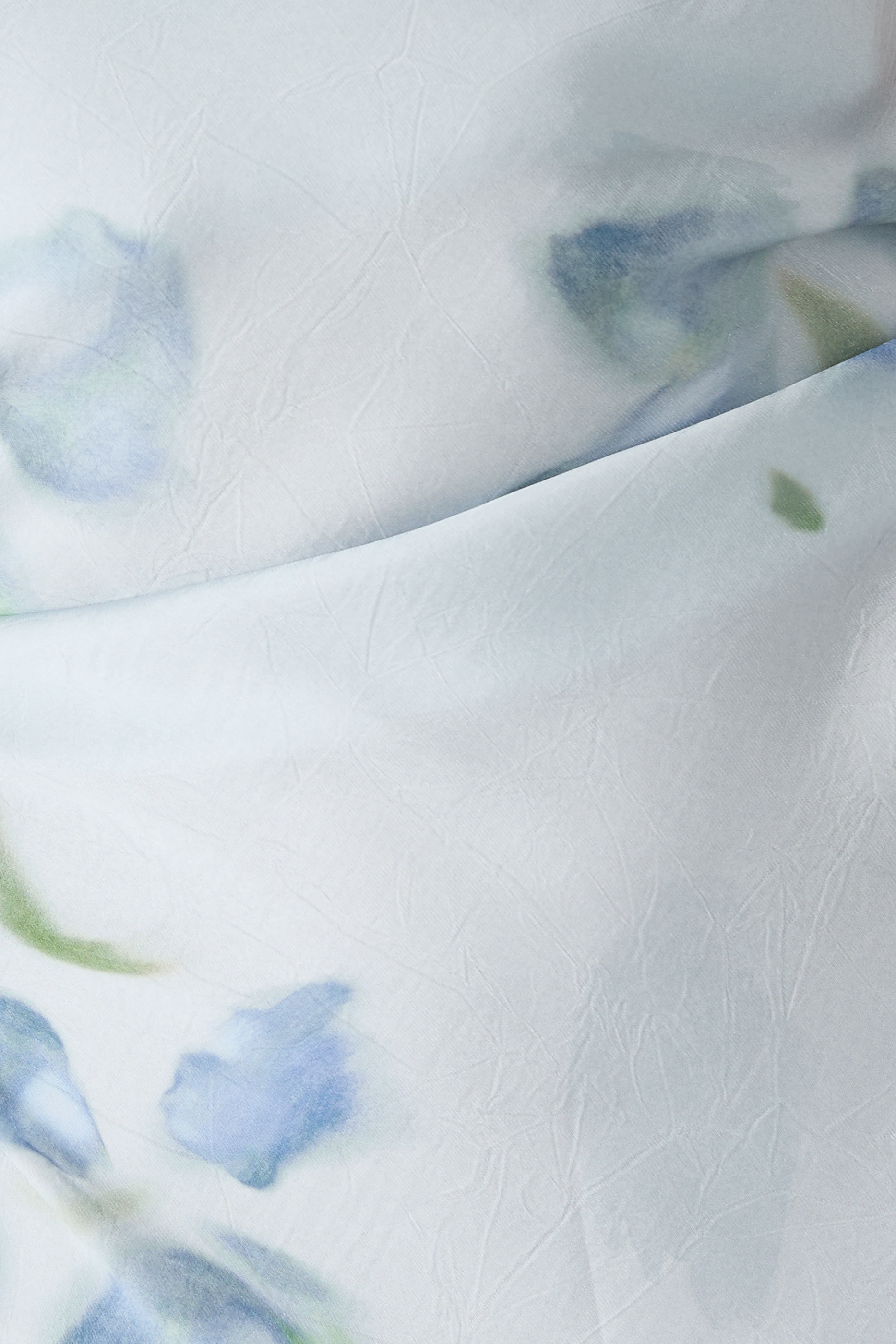 Petal Blur Satin Twist-Shoulder Dress