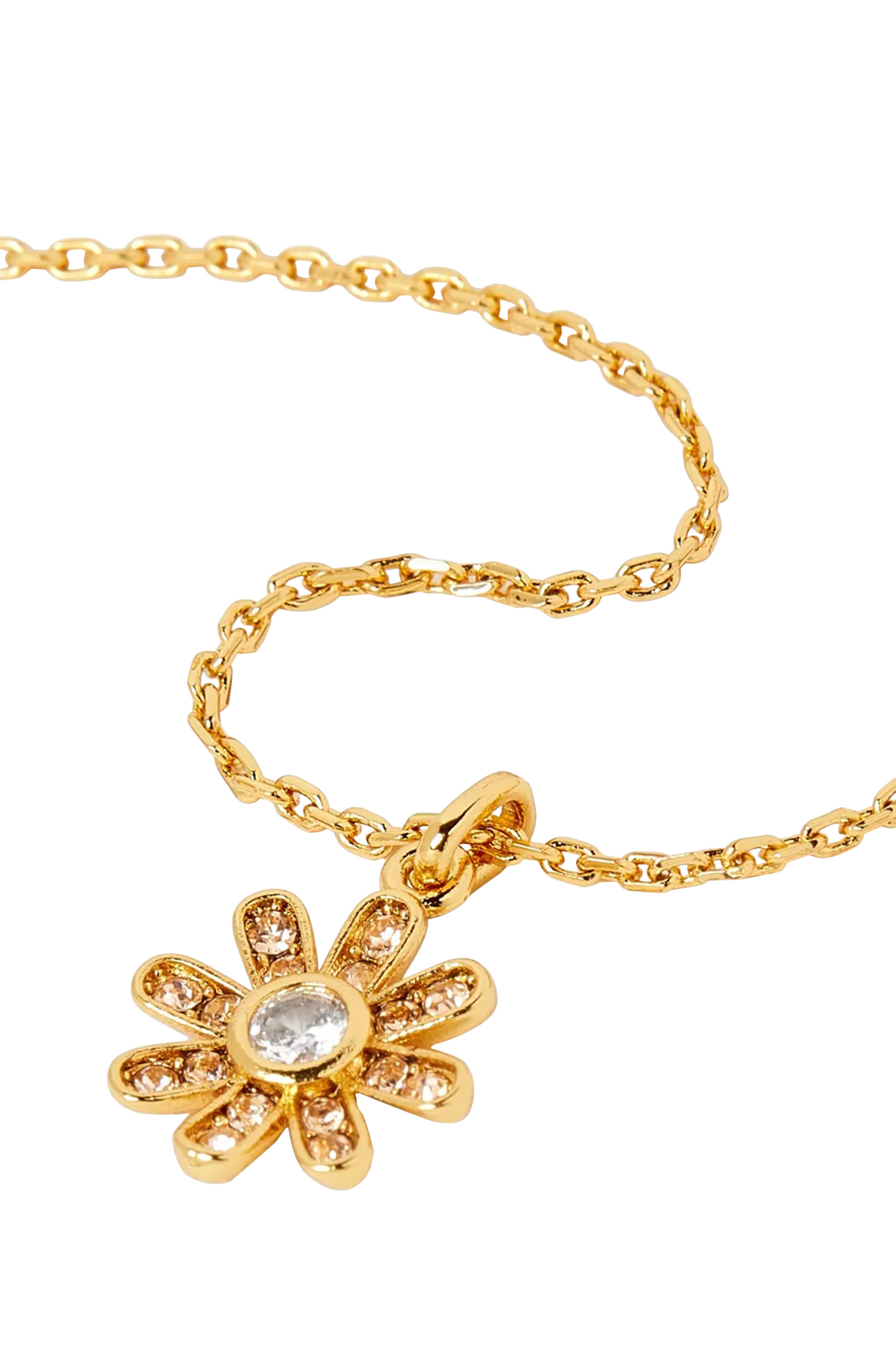 Bursting Blooms Pendant, Plated Metal & Cubic Zirconia