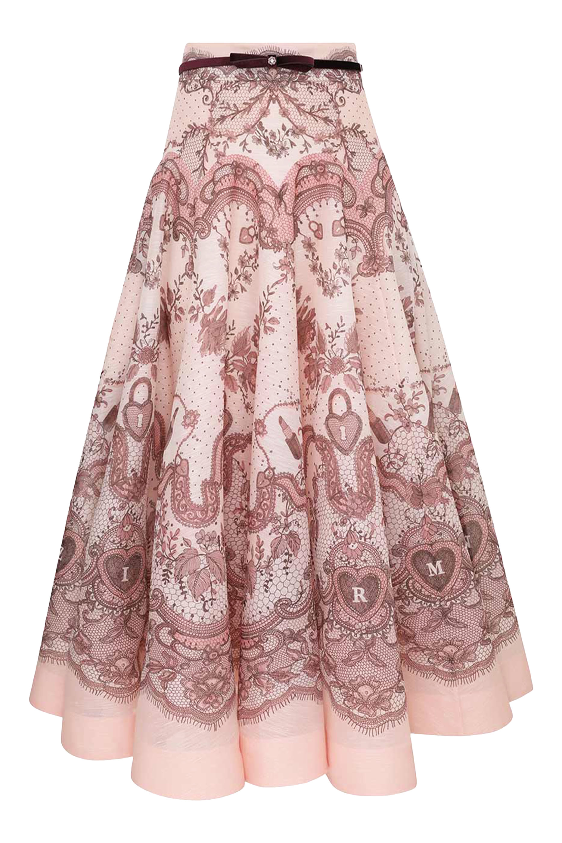 Crush Flared Midi Skirt