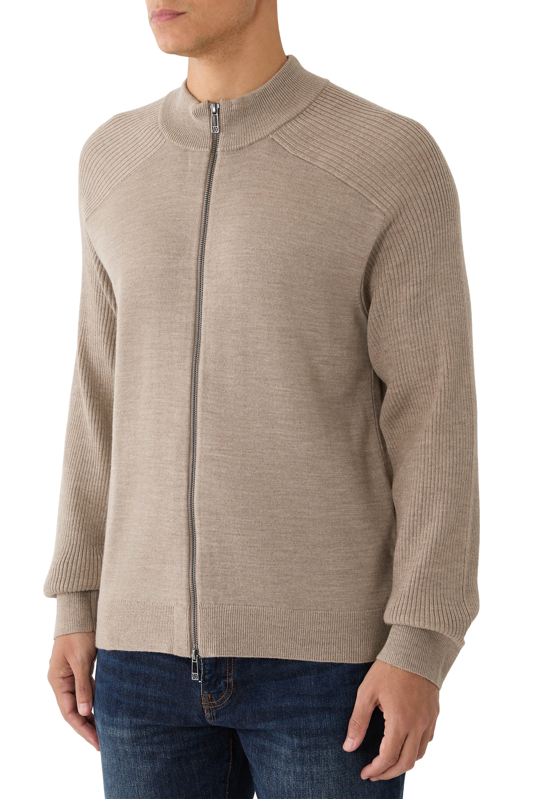 One Block Up Zipper Cardigan