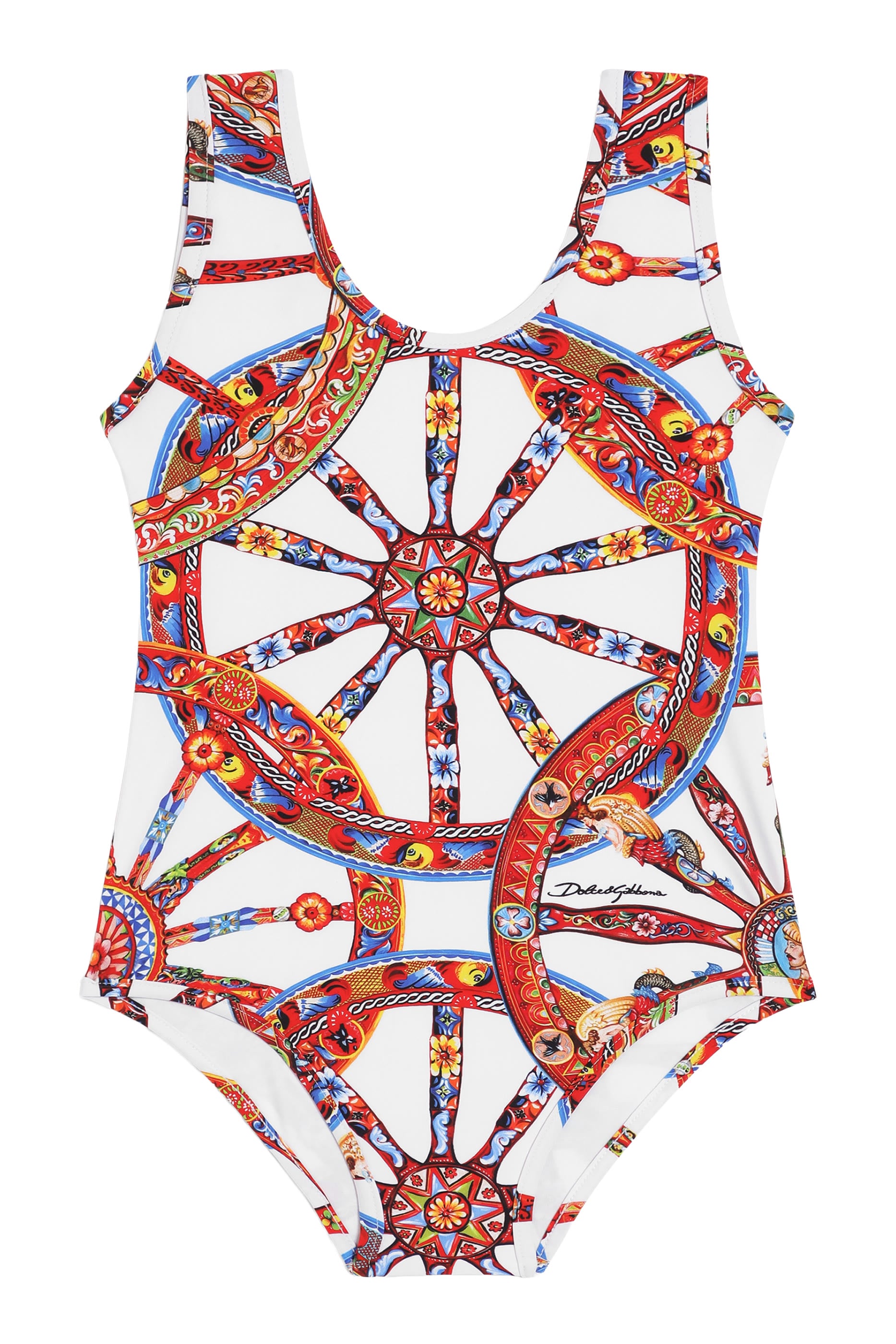 Kids Carretto-Print One-Piece Swimsuit