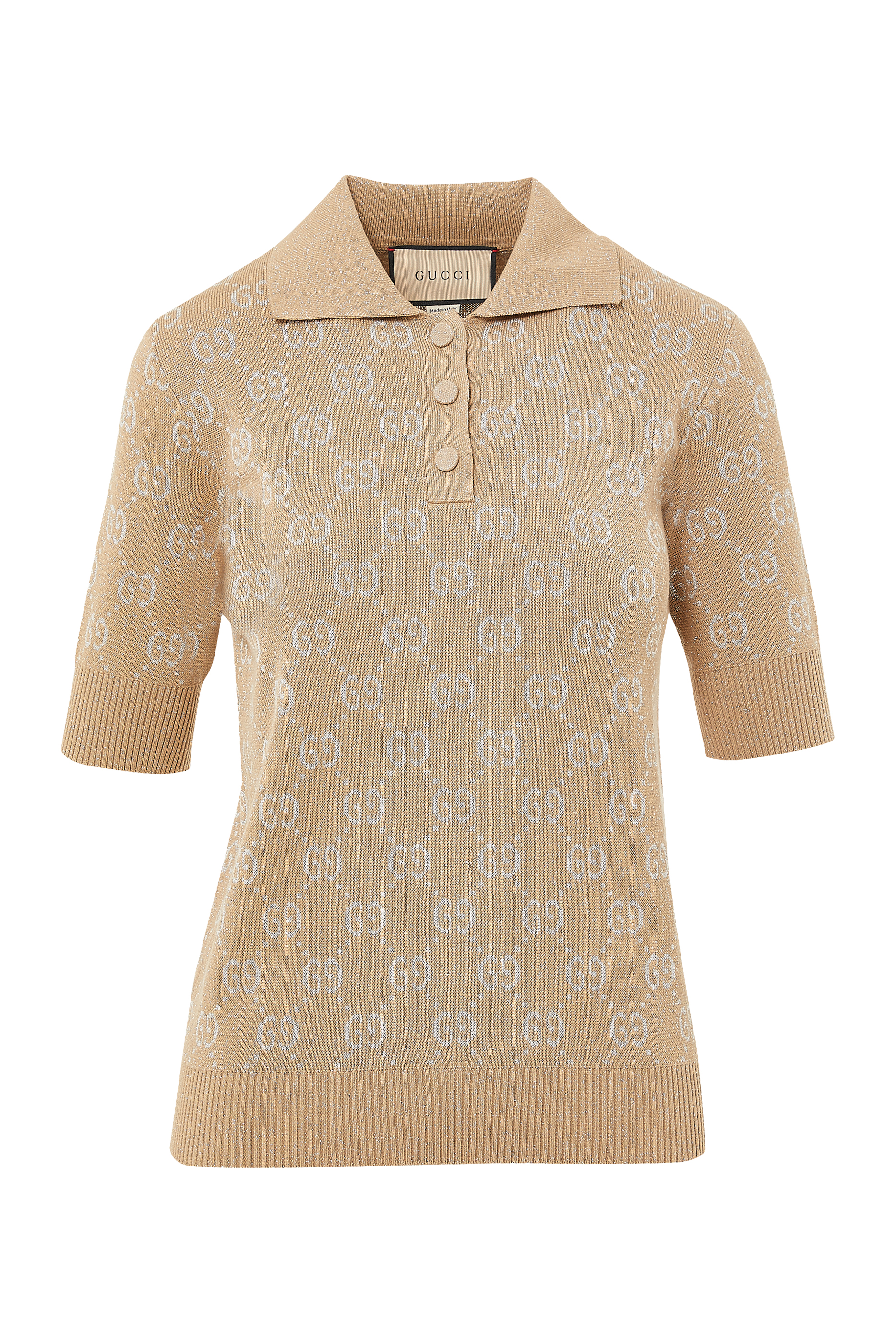 Lam&eacute; GG Jacquard Knit Polo