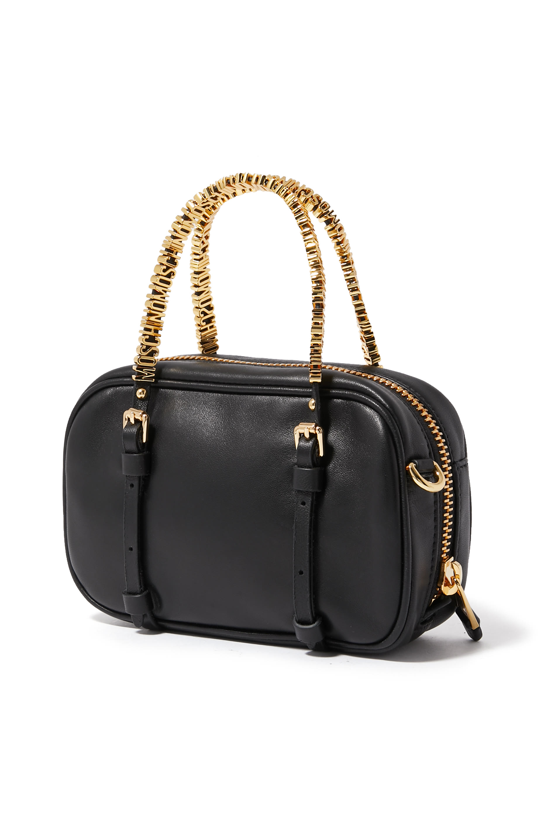 Mini Lettering Logo Chain Top Handle Bag