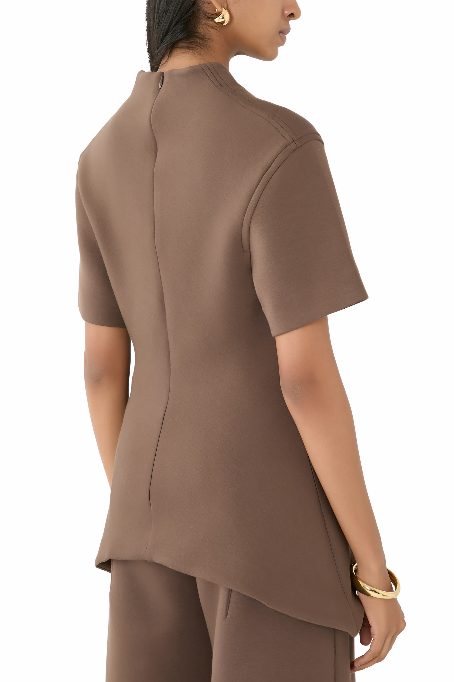 Short Sleeves Scuba Top