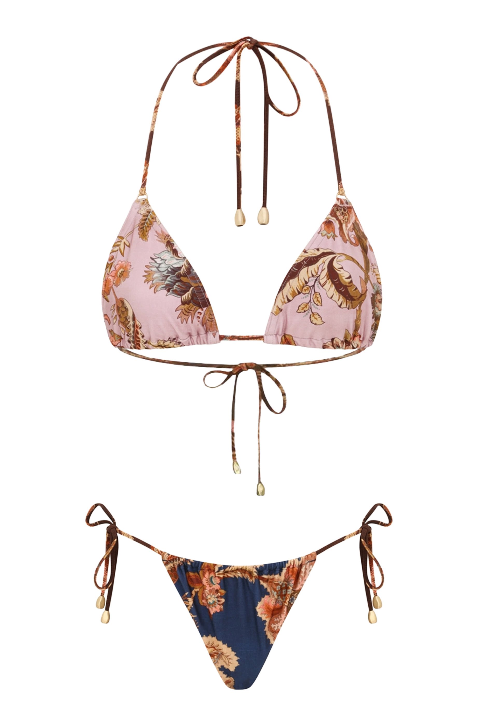 Patience Spliced Tri Bikini Set