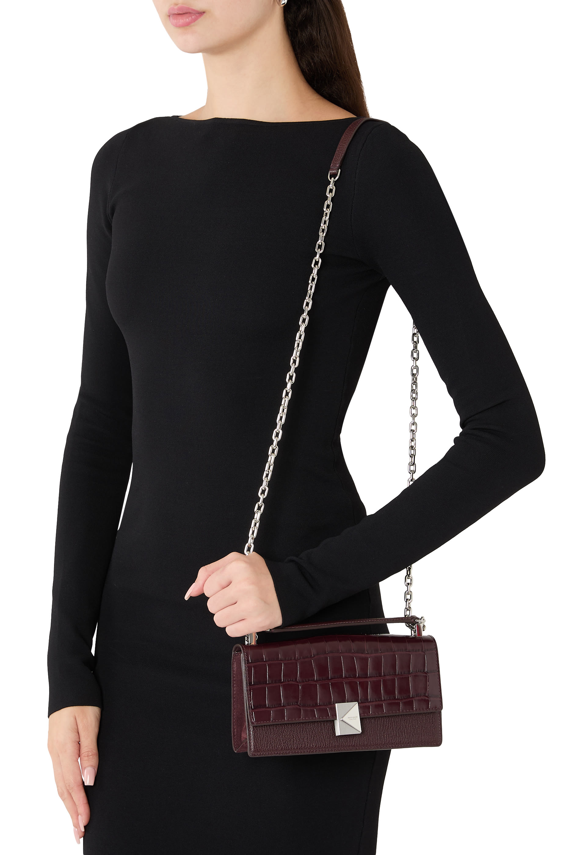 Deco Croc Embossed Mini Crossbody Bag 