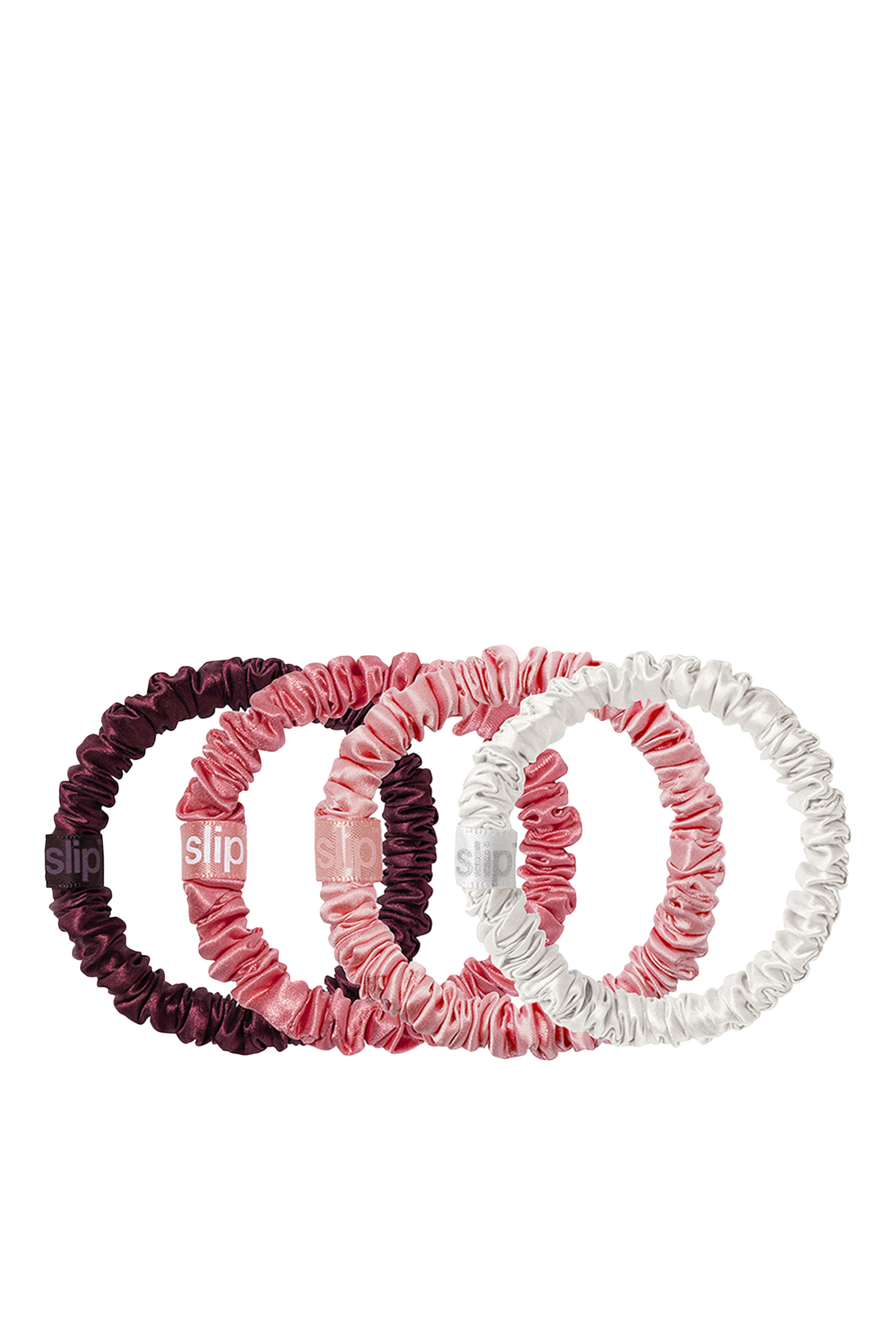 Candy Cane Silk Skinny Scrunchie Ornament, Set of 4 