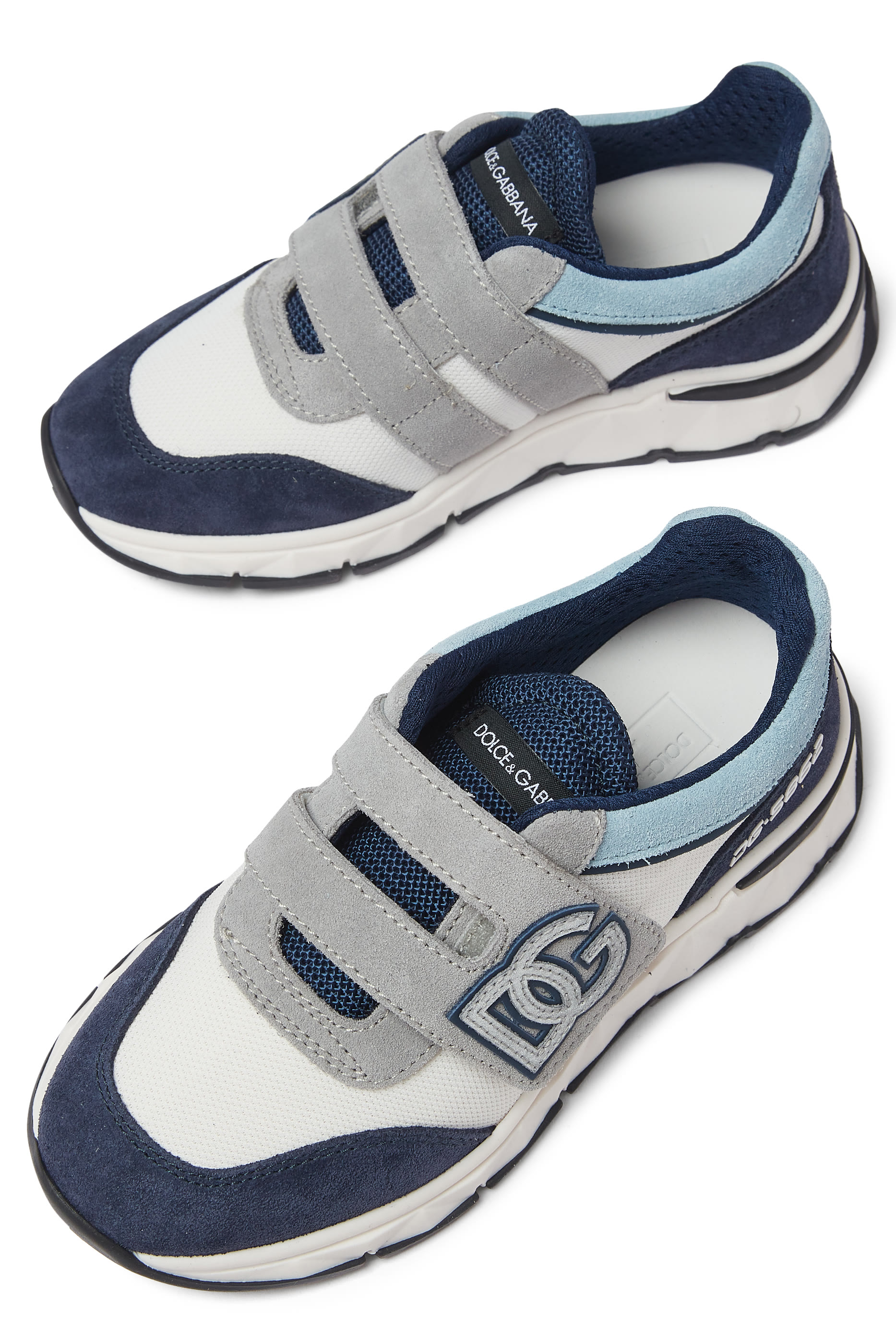 Kids DG Logo Leather Sneakers 