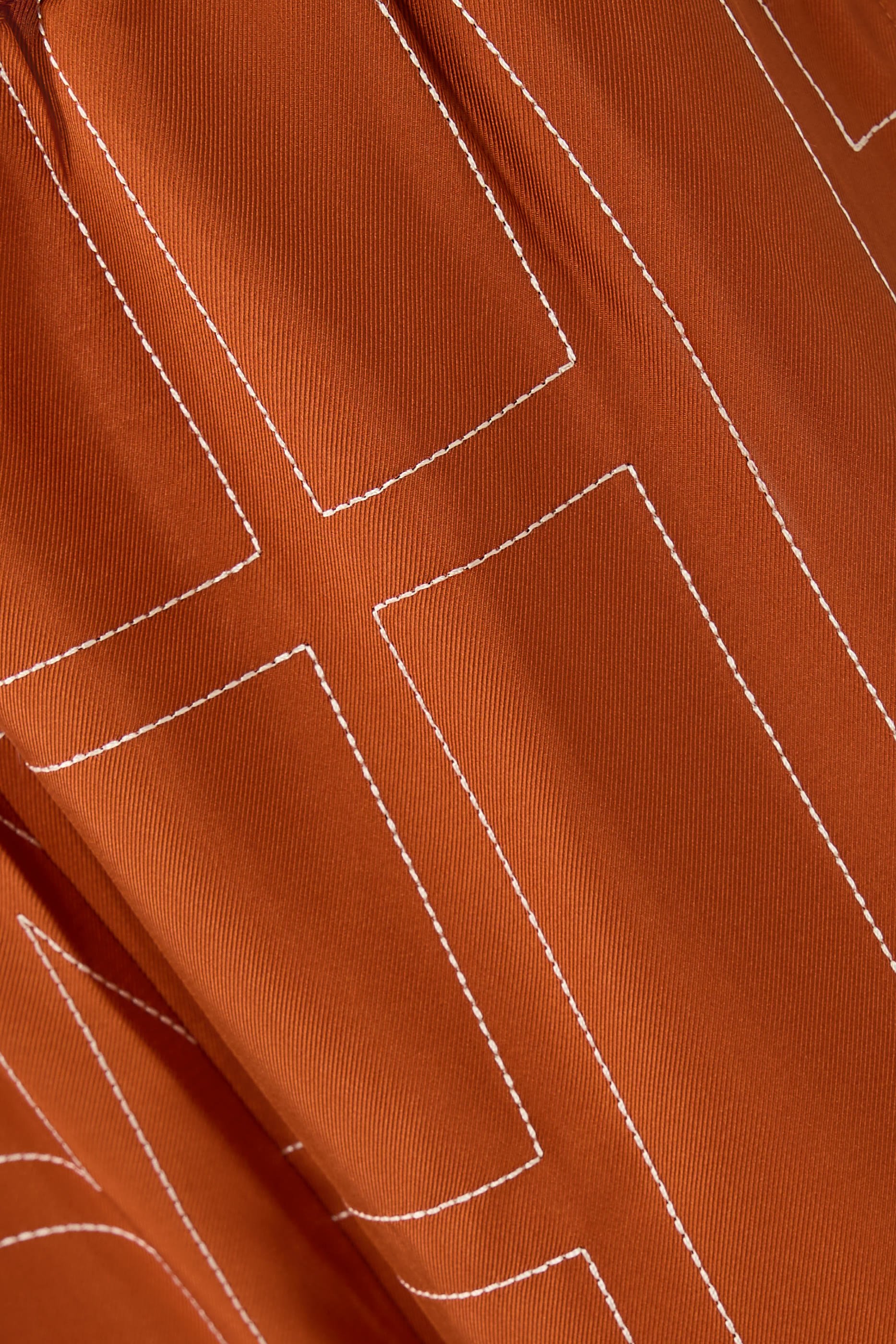 Monogram Silk Pajama Bottoms