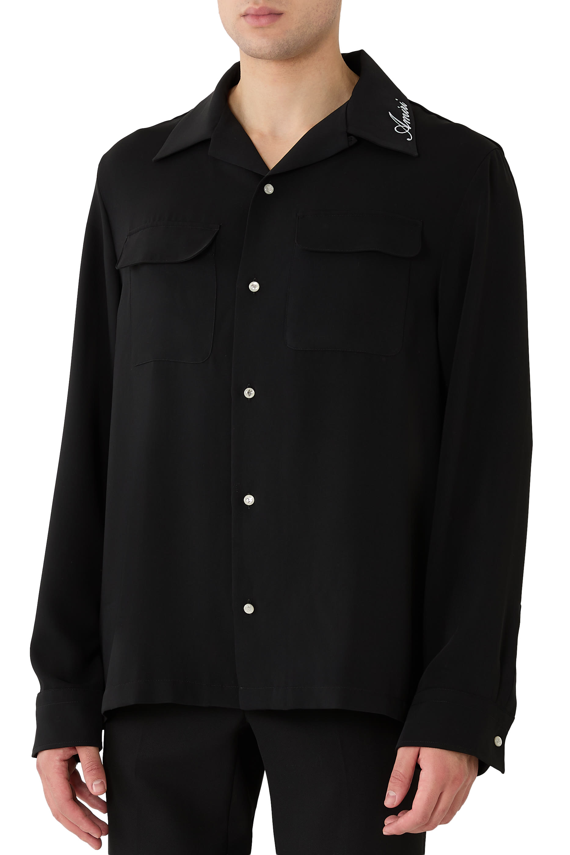Round Pocket Dress Shirt