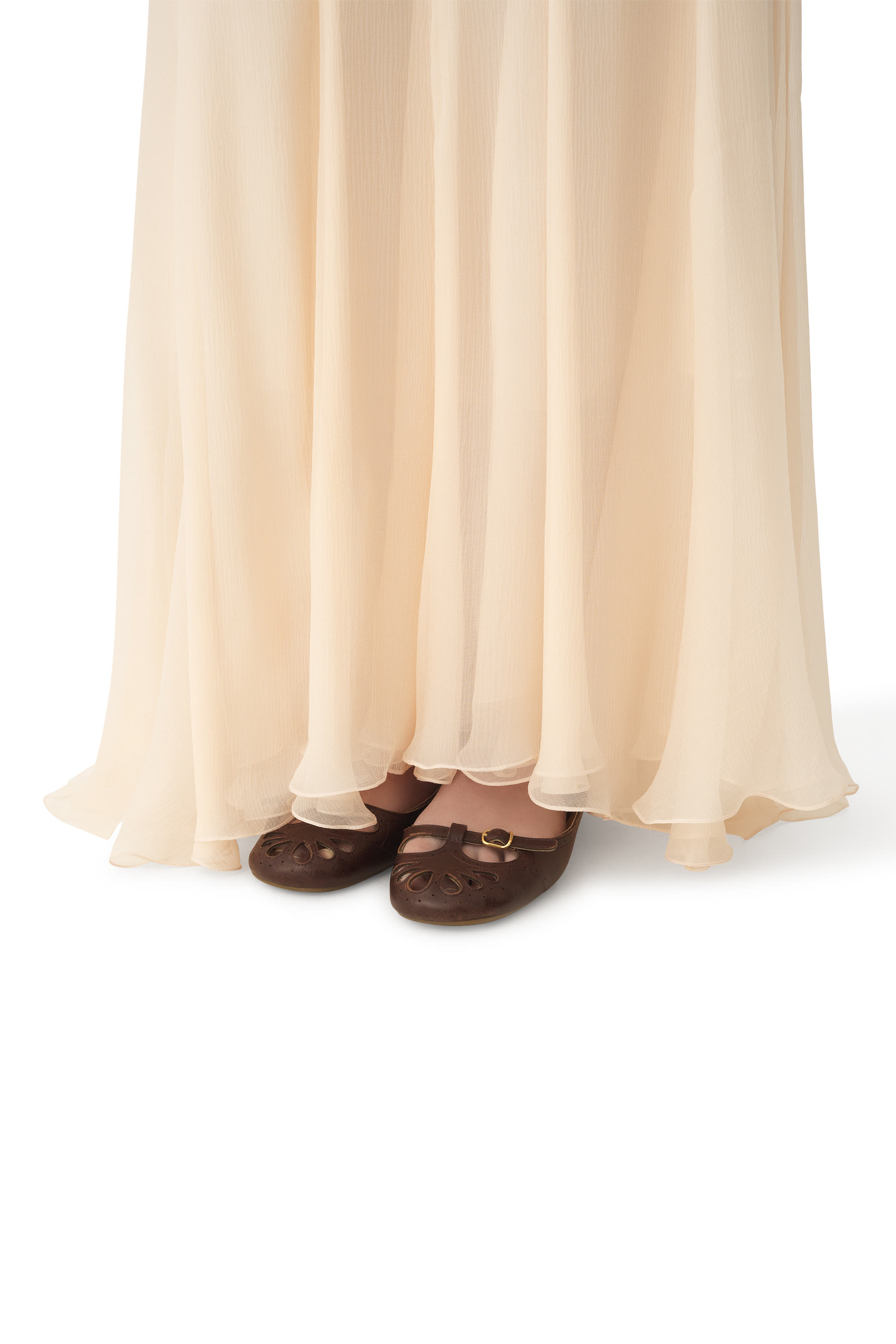  Fluid Maxi Skirt in Silk Mousseline
