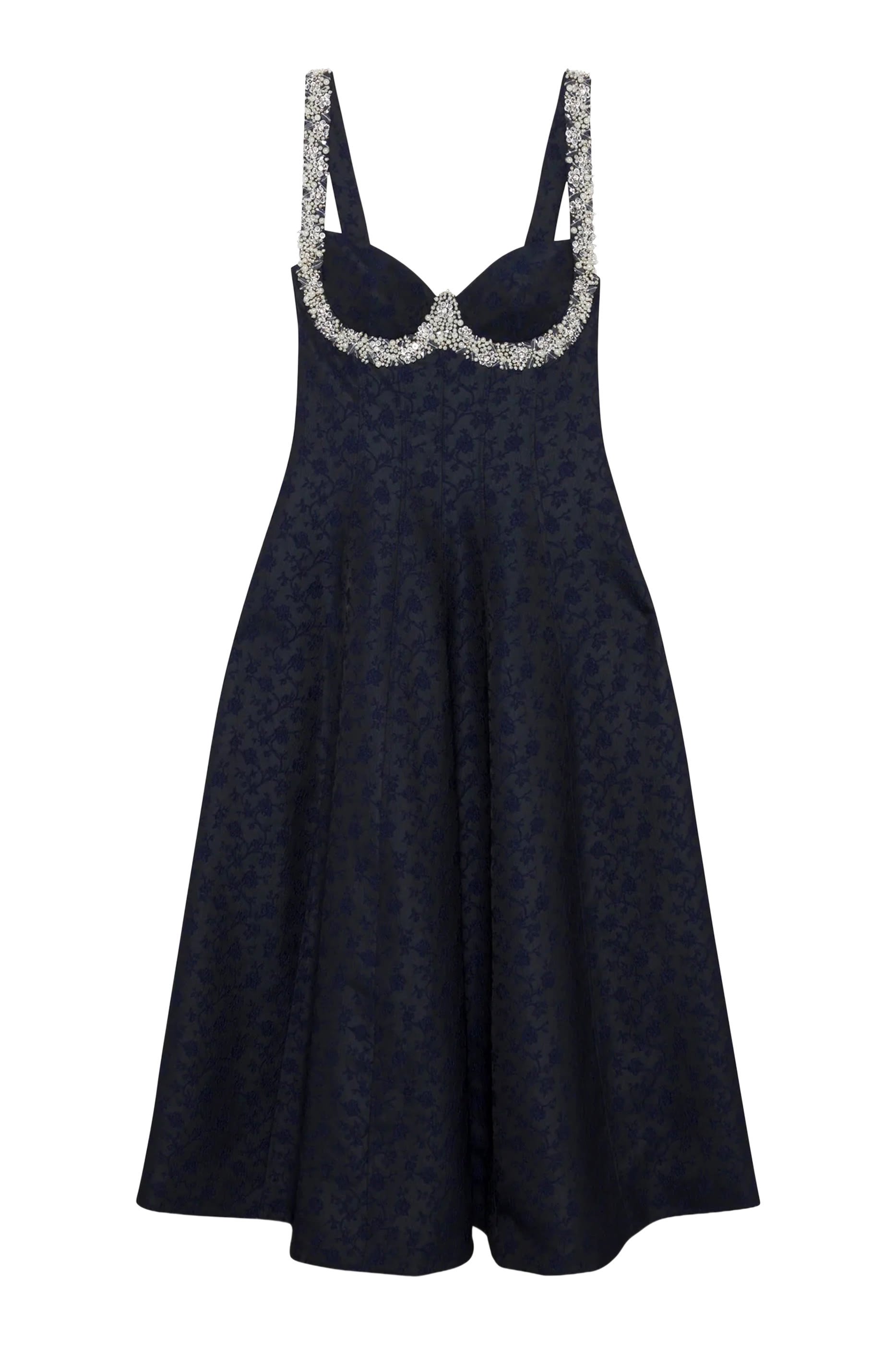 Charlotte Jacquard Midi Dress