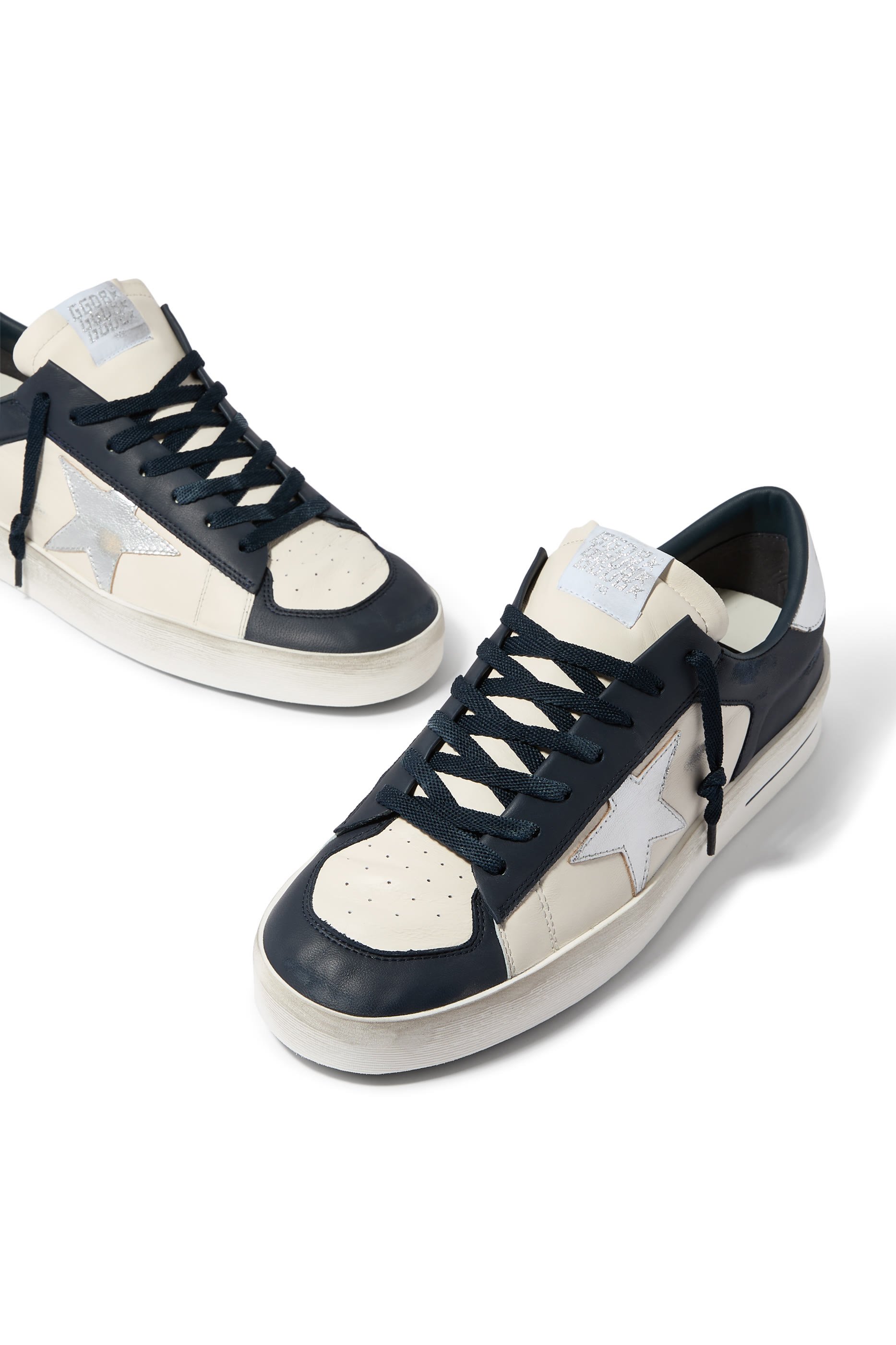 Stardan Sneakers in Nappa with Silver Mirror-Effect Star and Heel Tab
