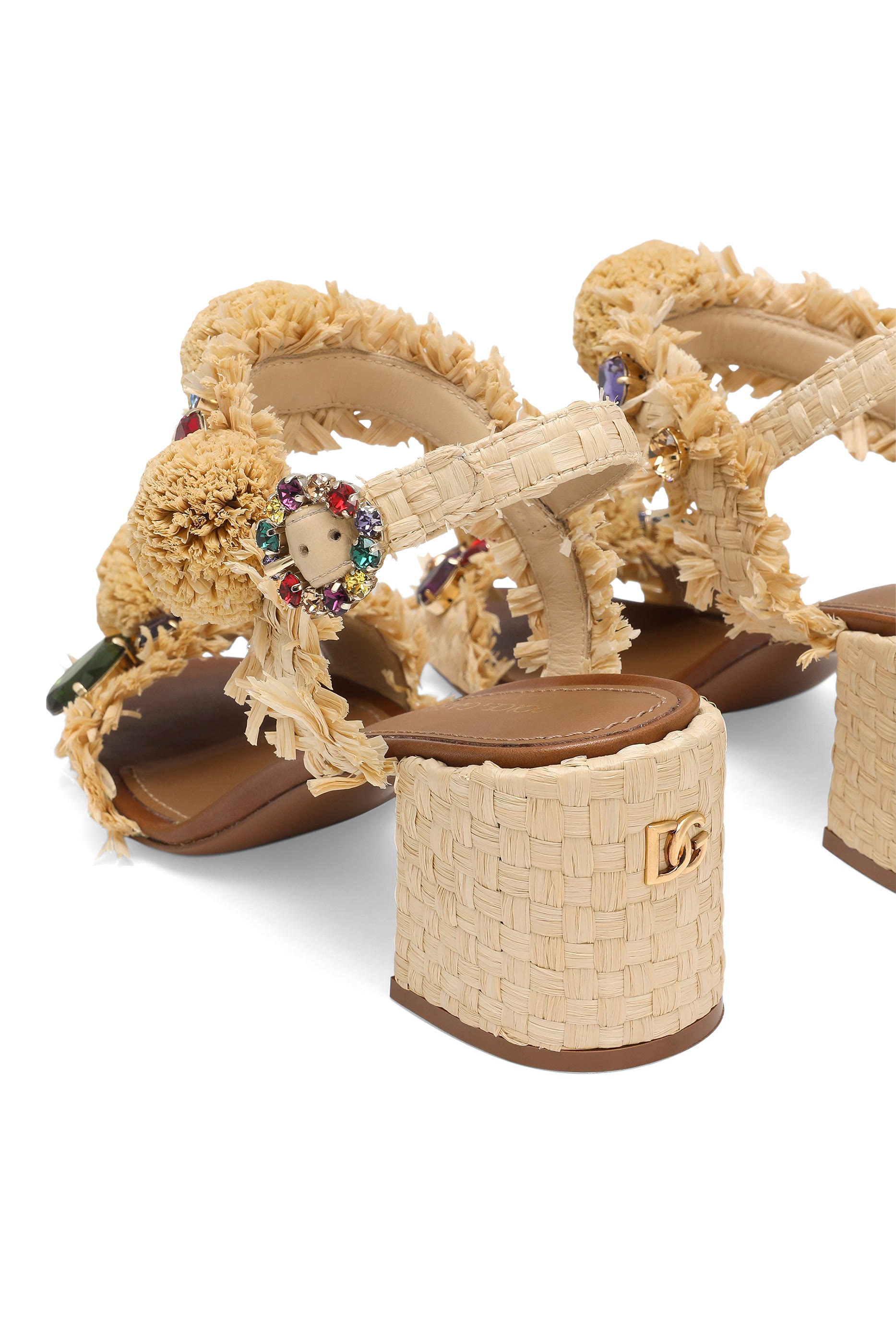  Embroidered 60 Sandals with Fringes 