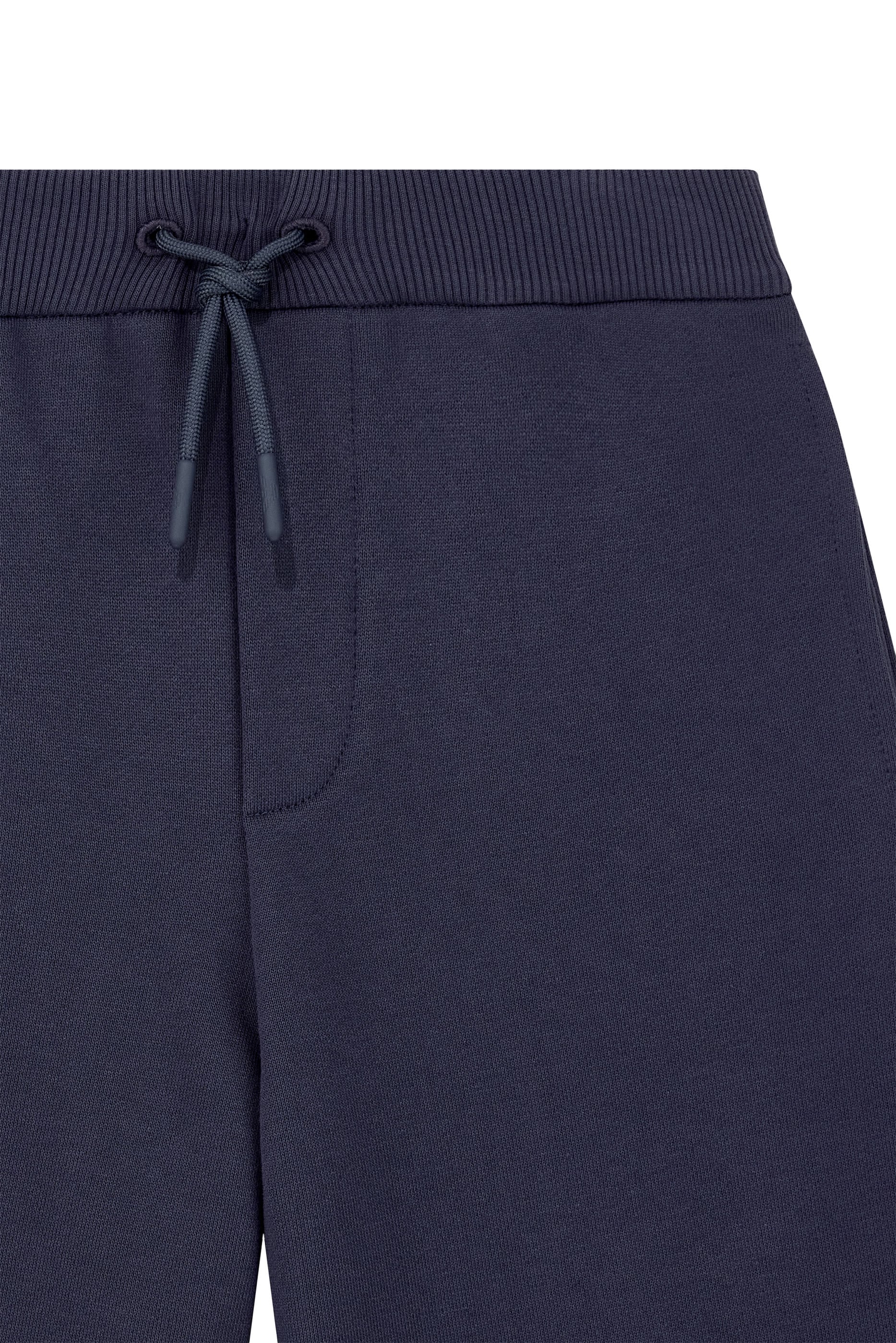 Kids Fleece Cotton Shorts with Ribbed Drawstring Waistband