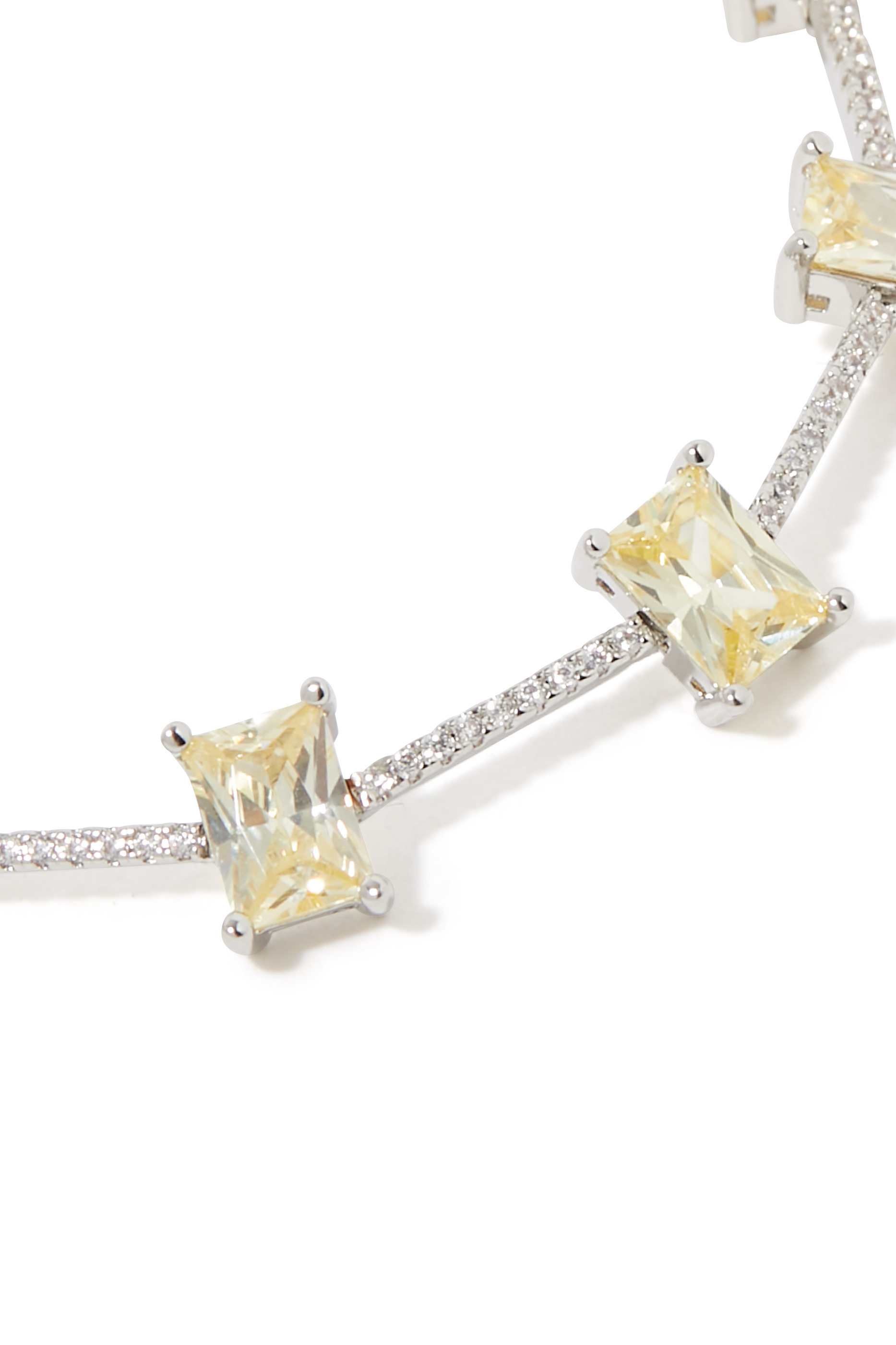 Horizontal Emerald Cut Station Bracelet