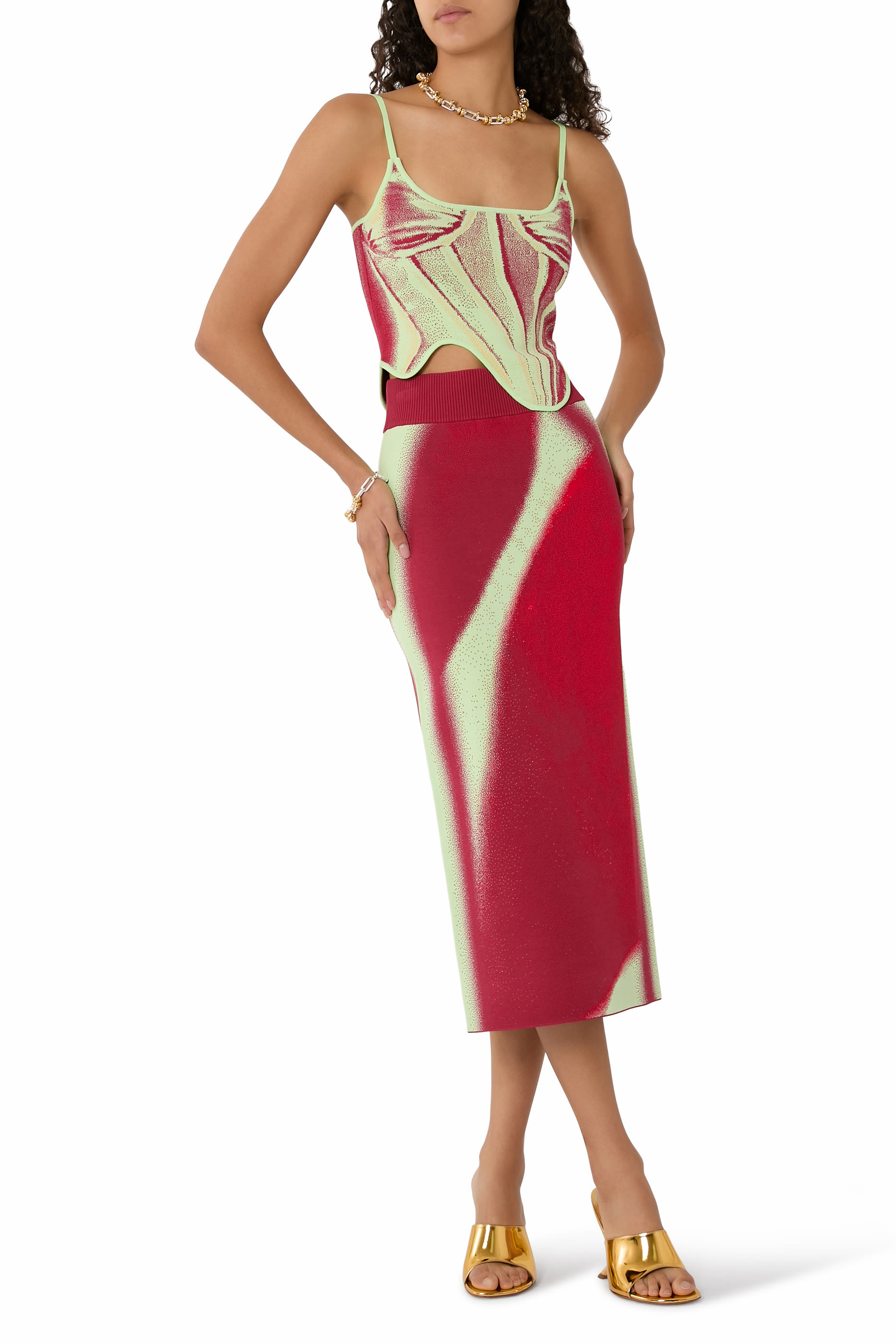 Mila Denim Print Tank Top