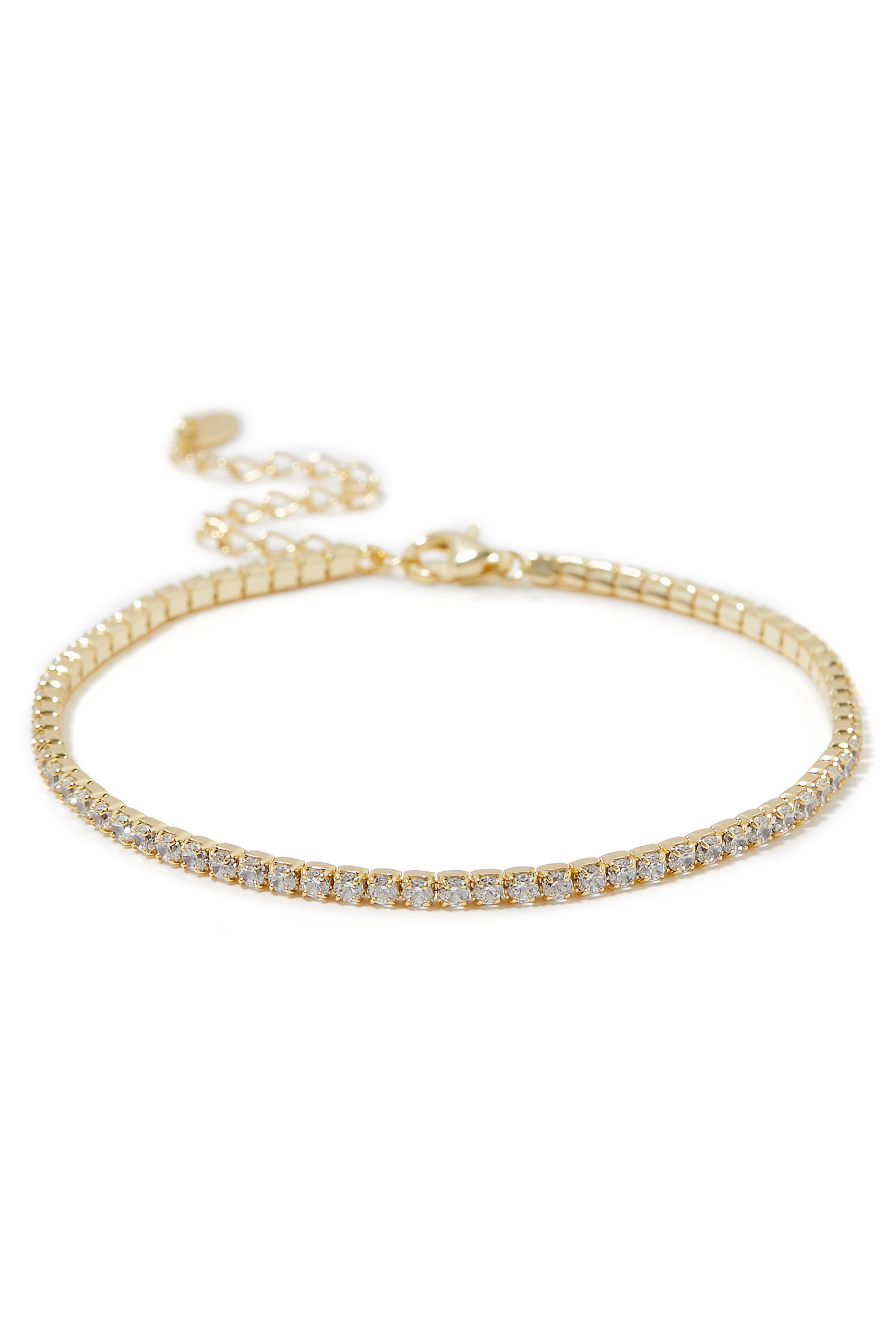 Tennic Bracelet, 14k Vermeil on Sterling Silver